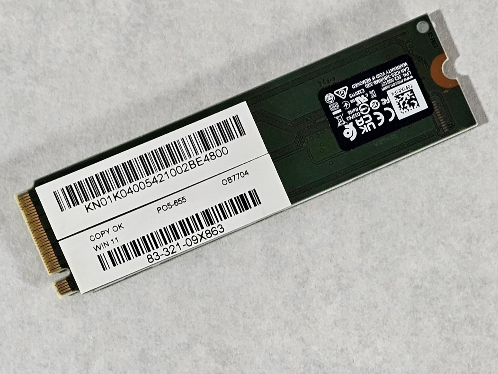 1TB NVMe M.2 SSD Micron