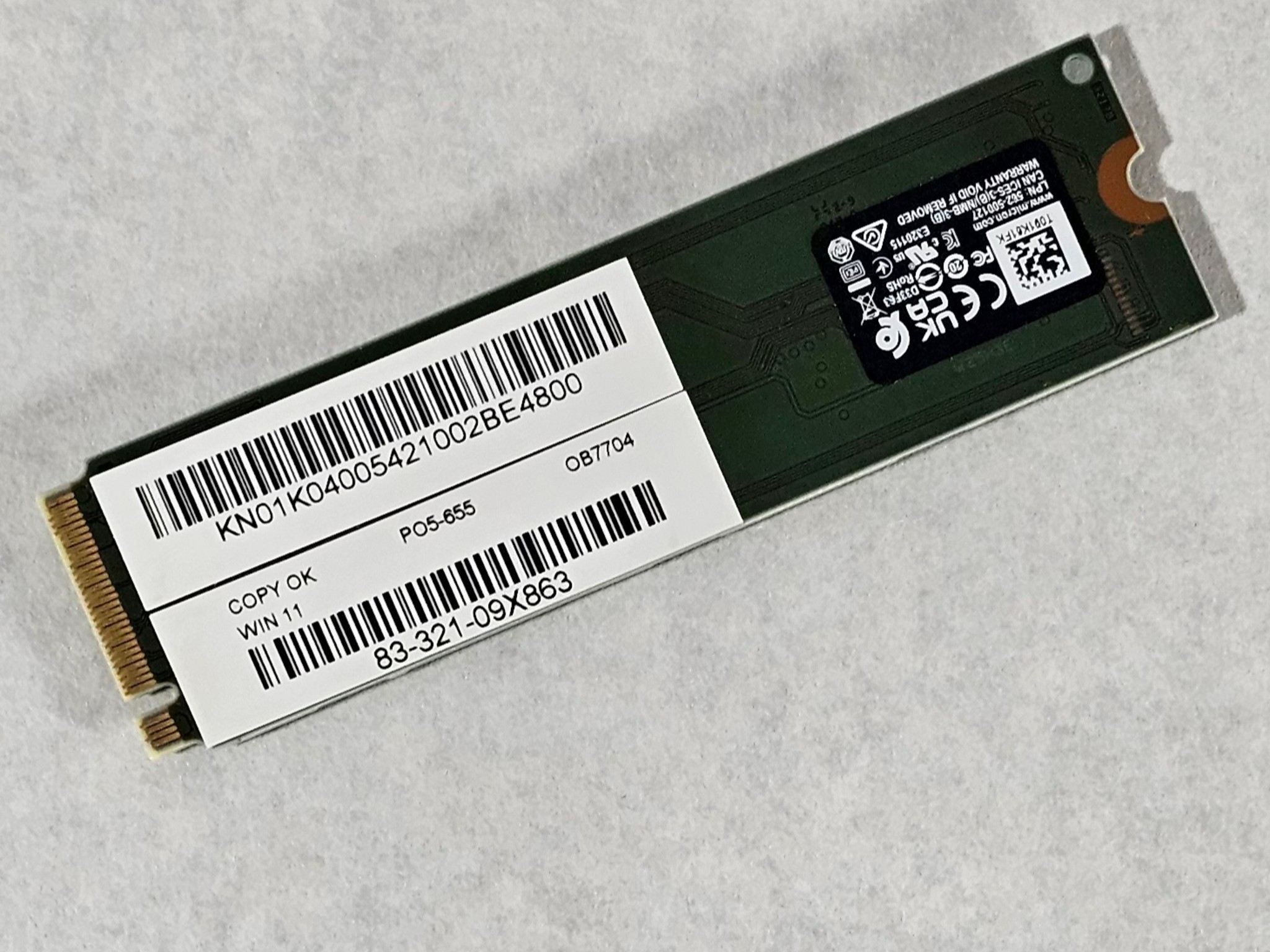 1TB NVMe M.2 SSD Micron