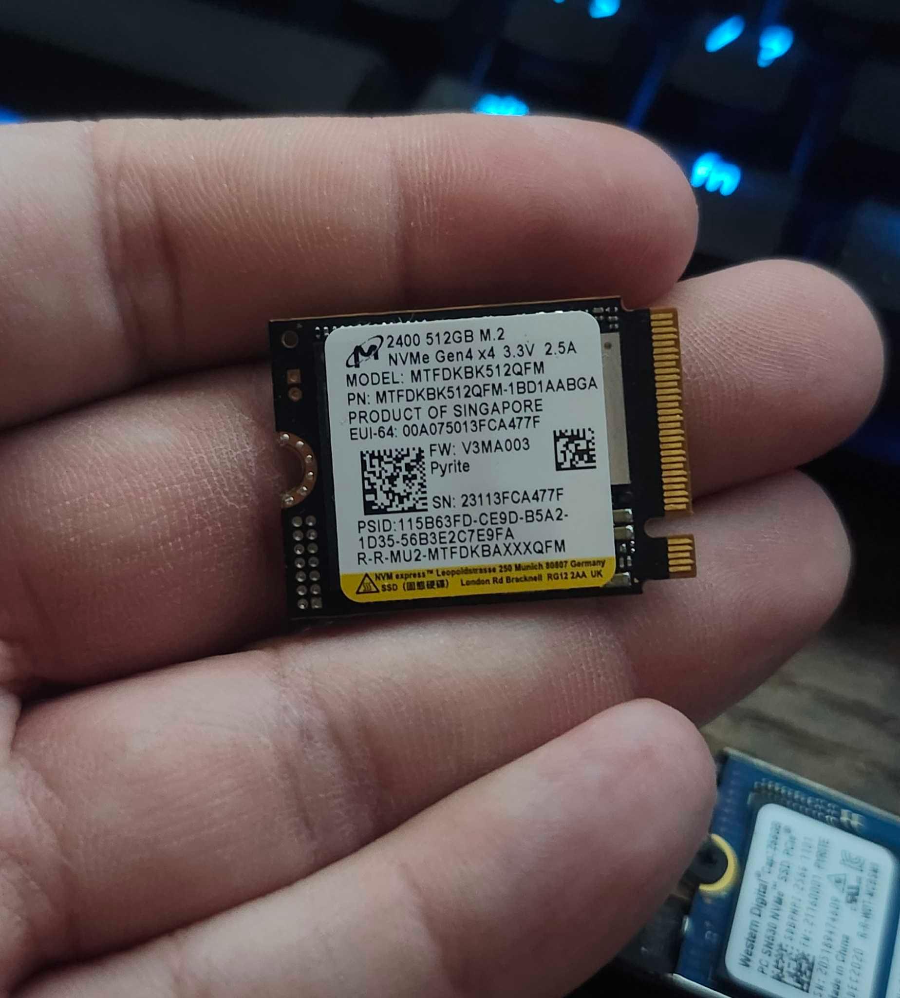 Rog Ally Stock 512gb nvme