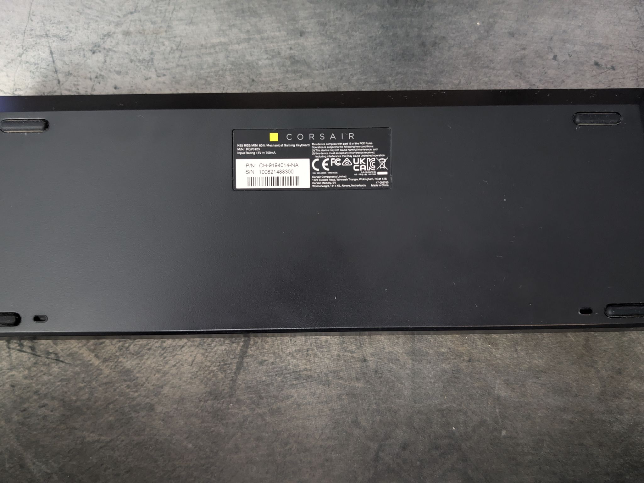 Corsair K65 RGB Mini (wired)
