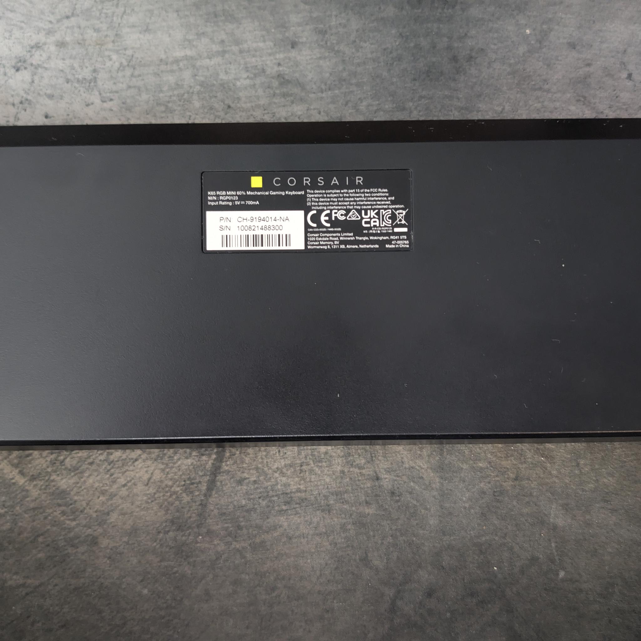 Corsair K65 RGB Mini (wired)