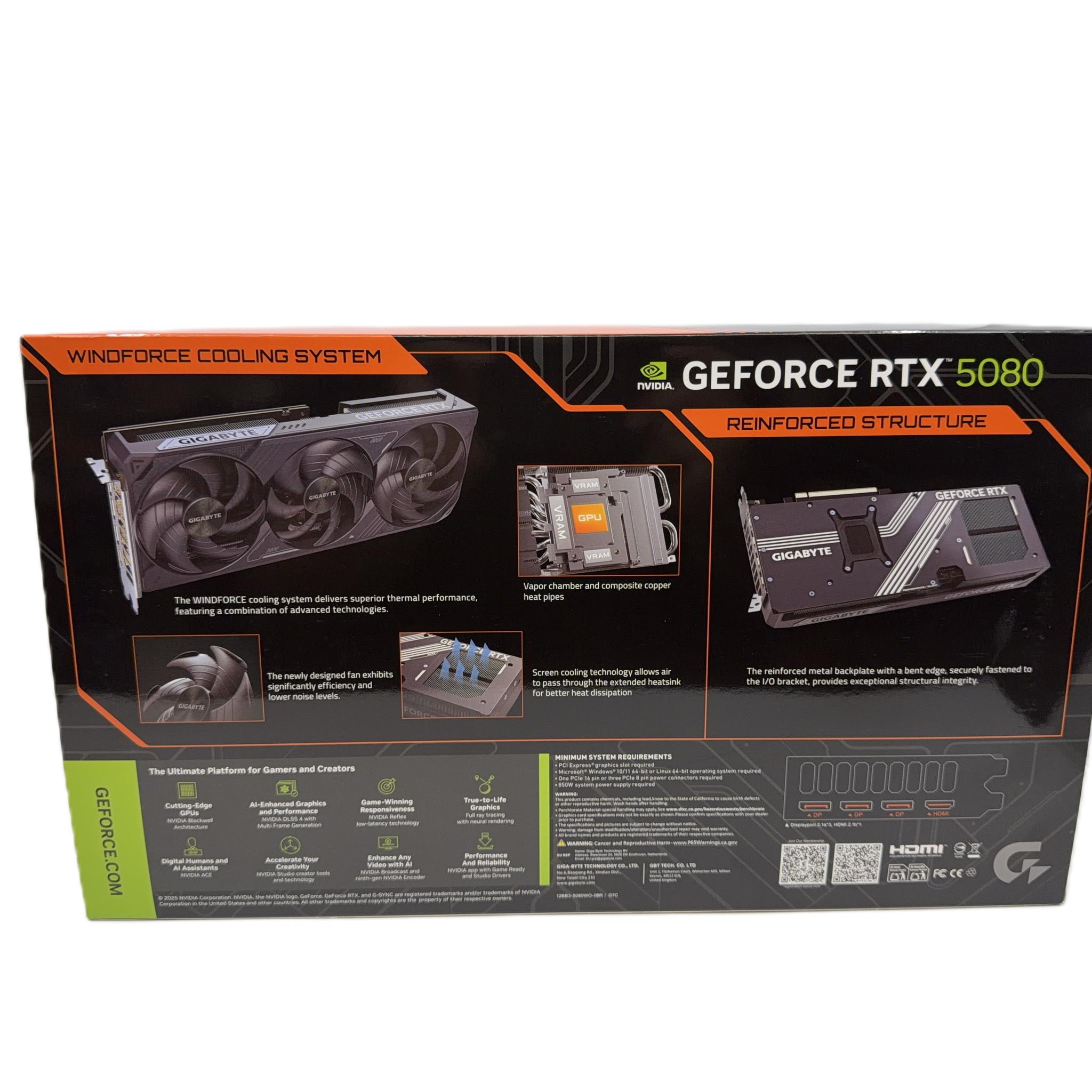 NEW GIGABYTE GeForce RTX 5080 WINDFORCE OC SFF 16GB
