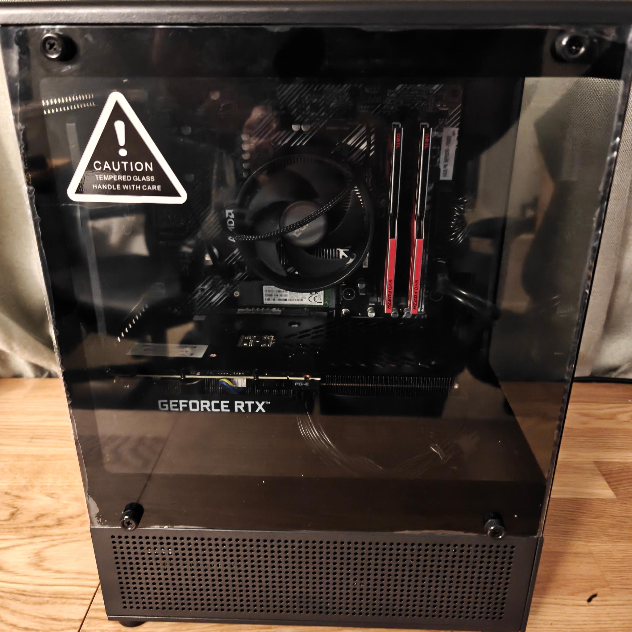Compact, Efficient Gaming PC - NVIDIA 3060 12GB, Ryzen 5 5500, B550M-K w/Wifi Adapter, 32GB DDR4 RAM