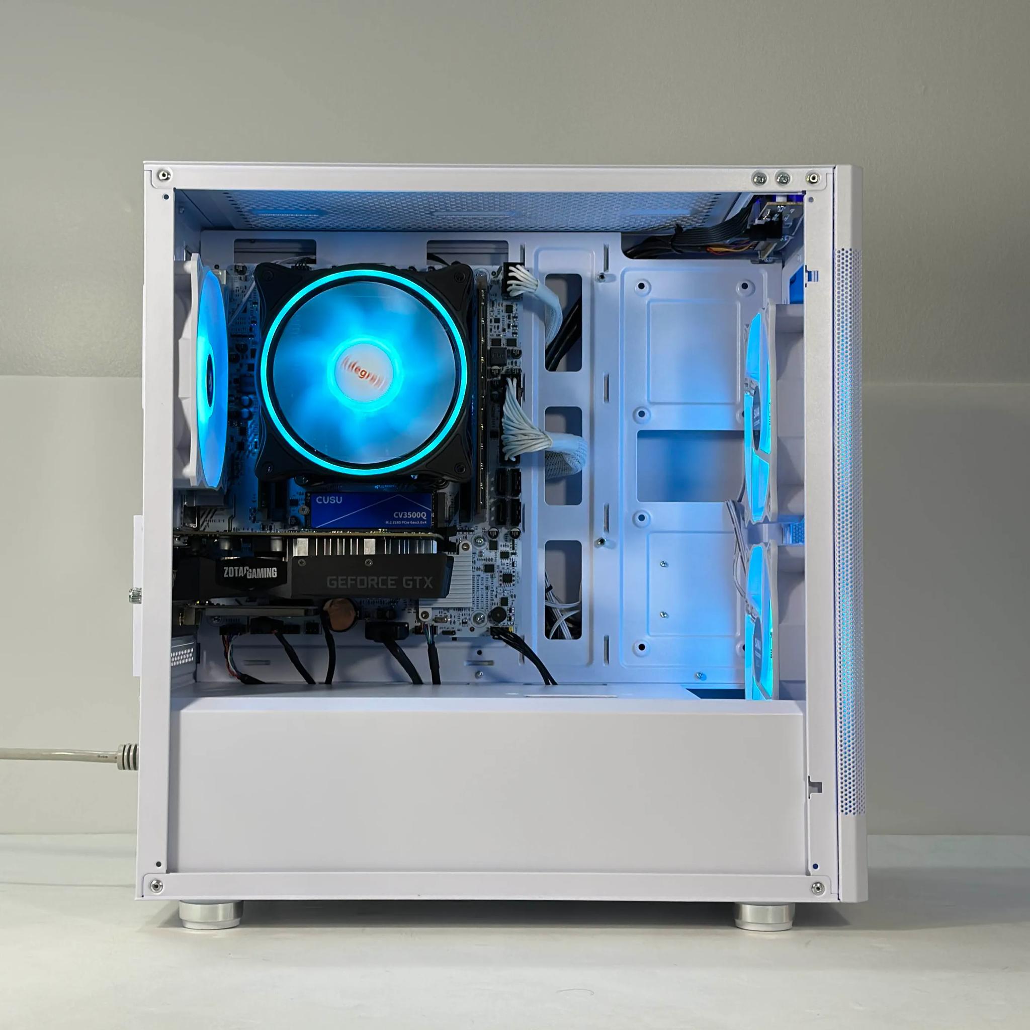 Intel i7 6 Core | GeForce GTX 1650 | 32GB RAM | 512GB SSD | WIFI + Bluetooth | 1080p White Gaming PC