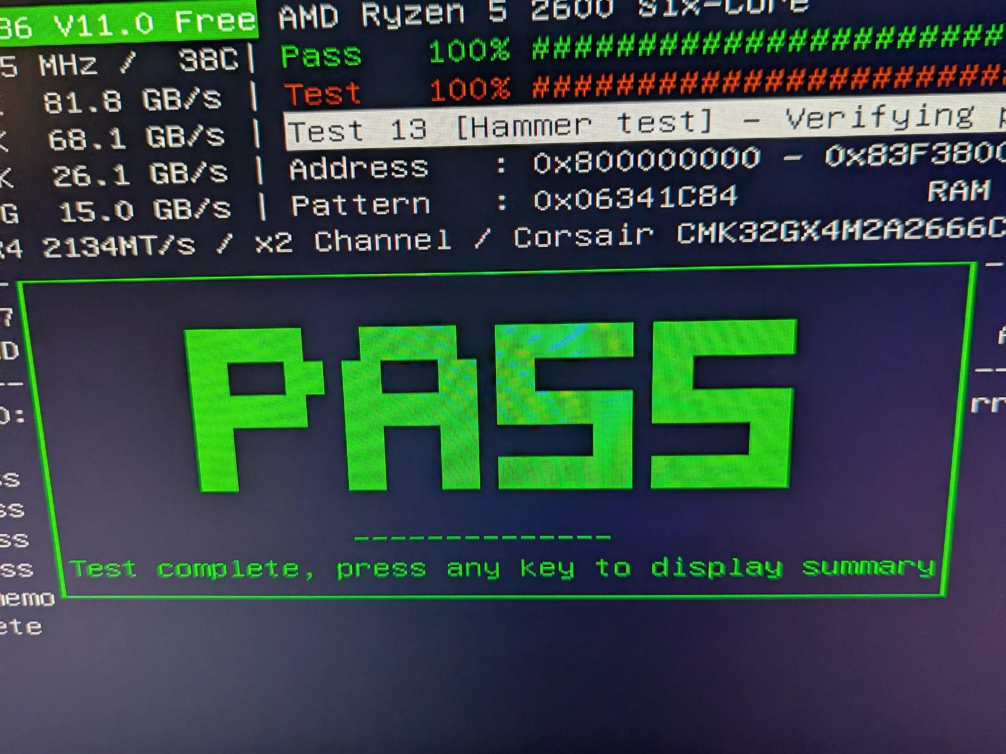 32GB DDR4 Corsair 2666MHz RAM