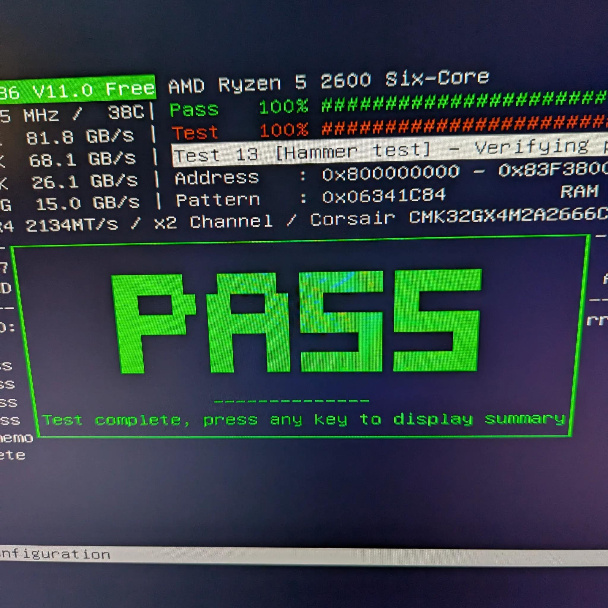 32GB DDR4 Corsair 2666MHz RAM