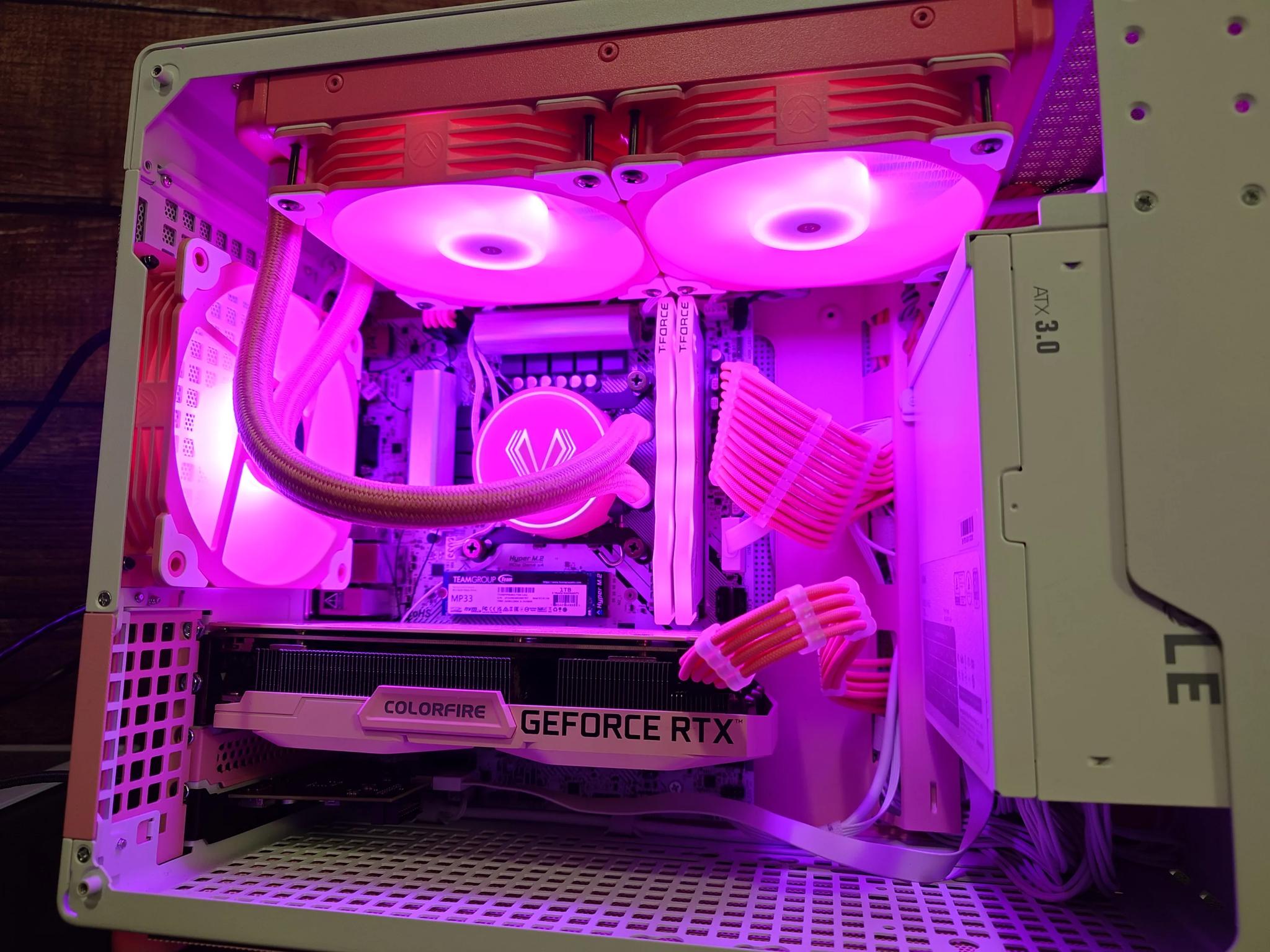 Slay 👑💅: Pink/White 1080P+ Gaming PC - i5 12400 / RTX 3060 12GB / 32GB DDR5 / 1TB NVME