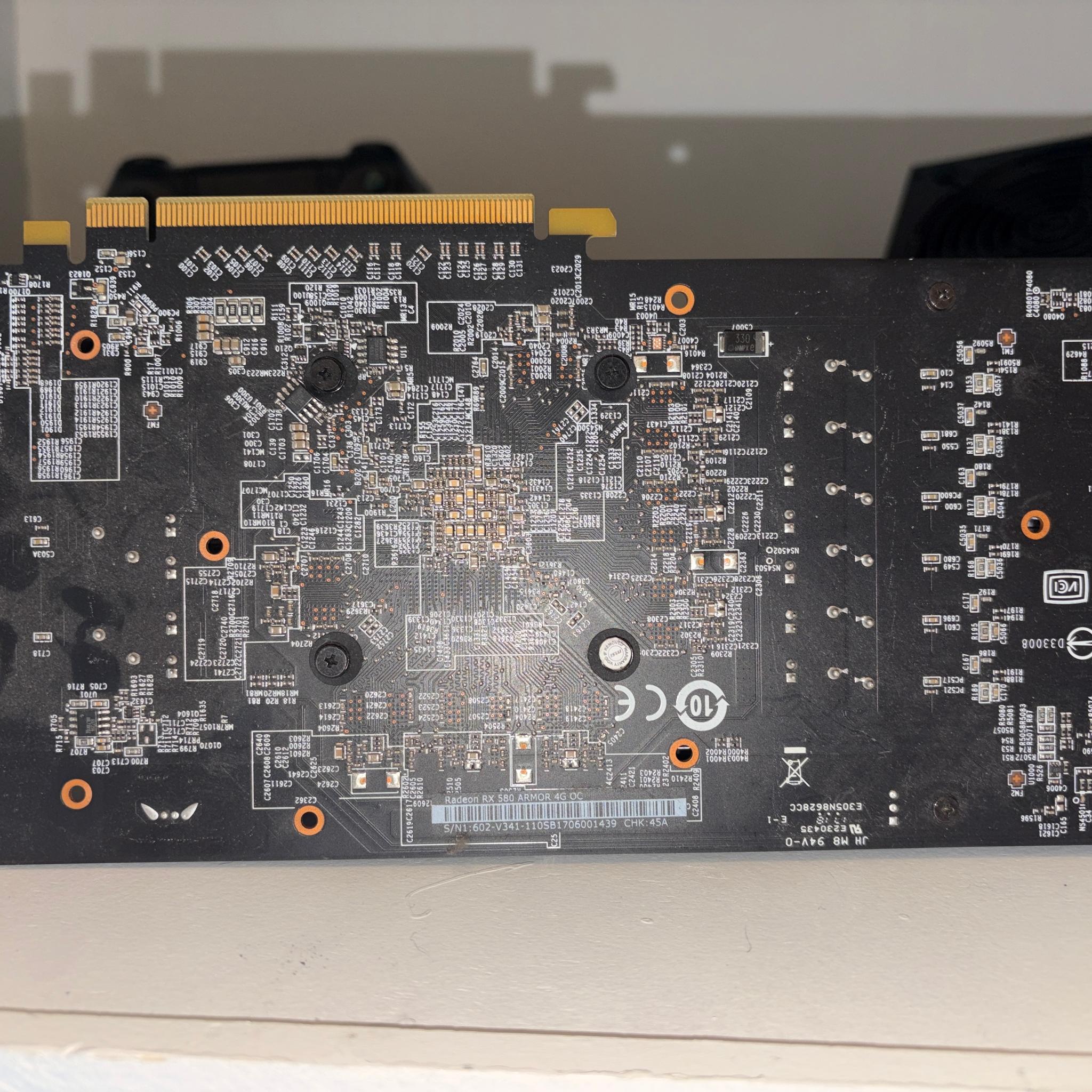 ( MSI Radeon RX 580 ARMOR 4G OC )2 professionally used