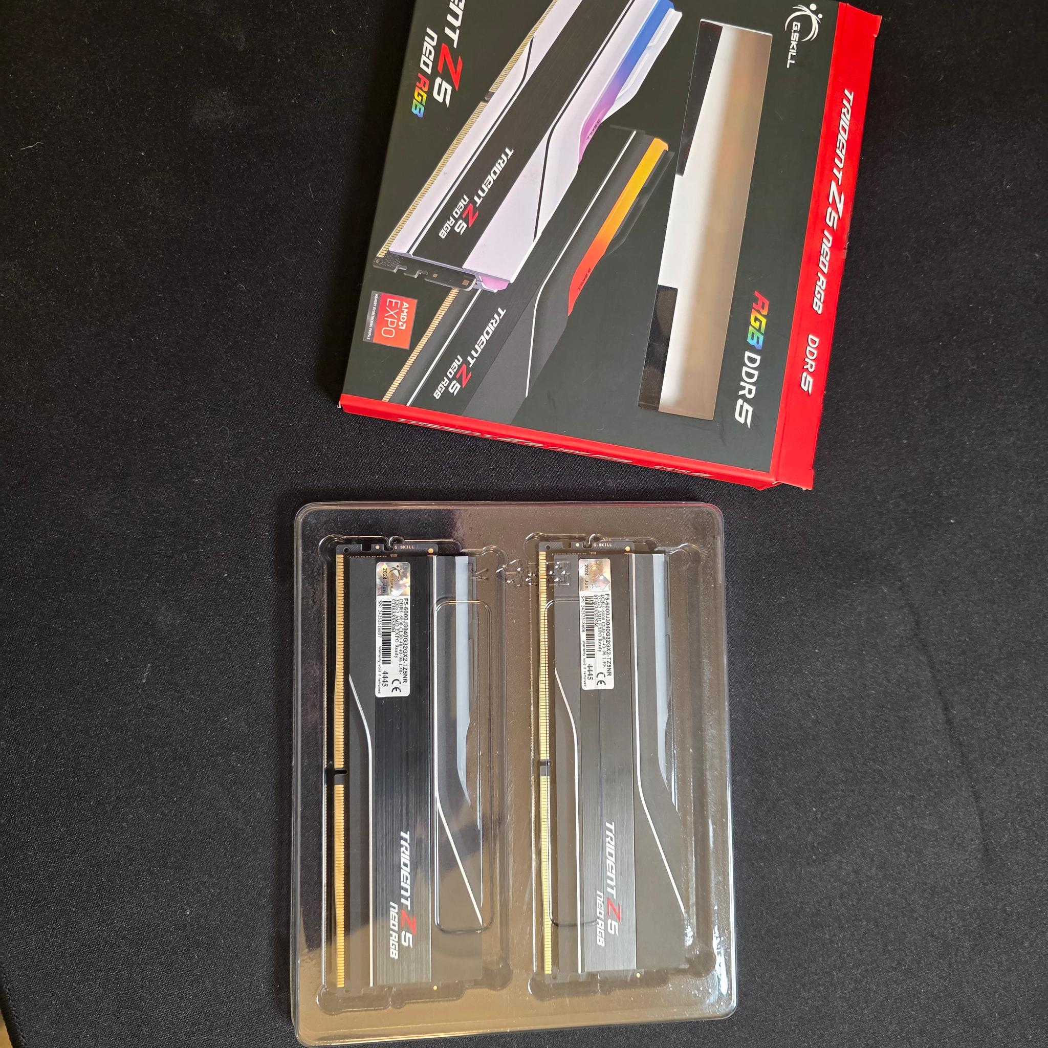 G.SKILL Trident Z5 Neo Series DDR5 RAM AMD Expo 64GB 2x32GB 6000MT/s CL30 F5-6000J3040G32GX2-TZ5N