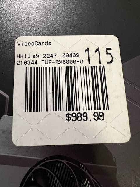 ASUS Radeon RX 6800 TUF Gaming Overclocked Triple-Fan 16GB GDDR6 PCIe 4.0 Graphics Card