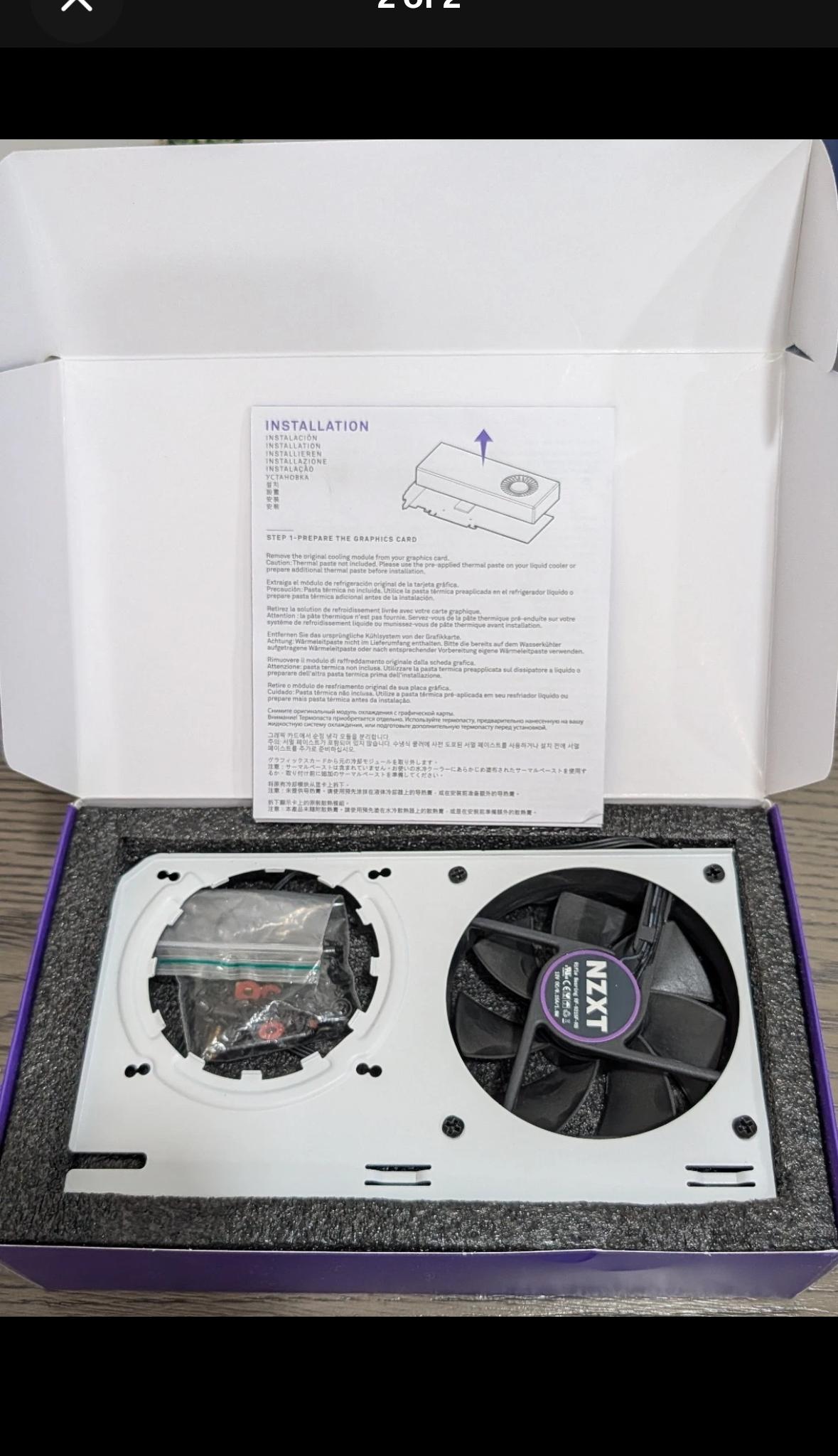 NZXT Kraken G12 - GPU Liquid Cooling Mounting Kit - White Color