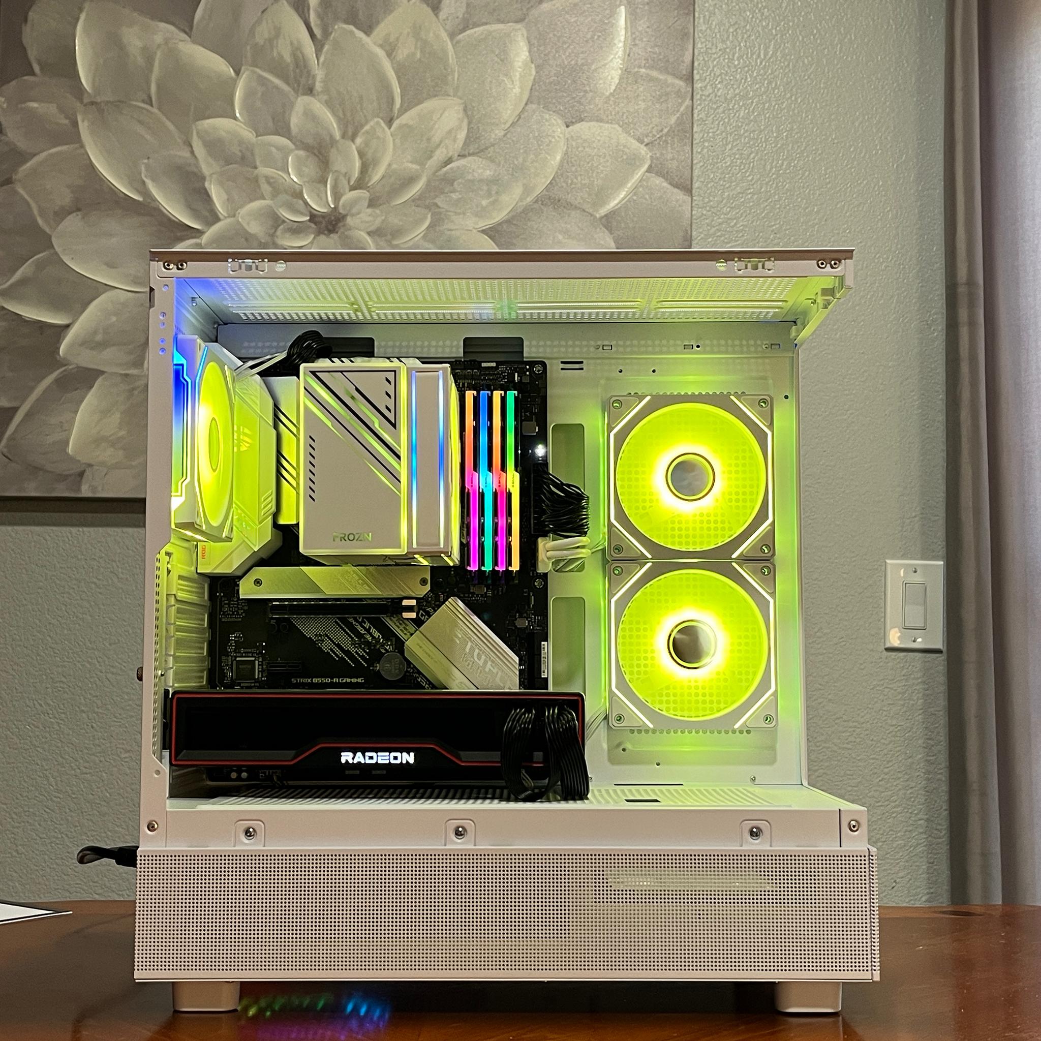 SAPPHIRE RX 6800 XT 16GB, Ryzen 7 5800X, 32GB 3200MHz | White RGB Gaming Computer/PC