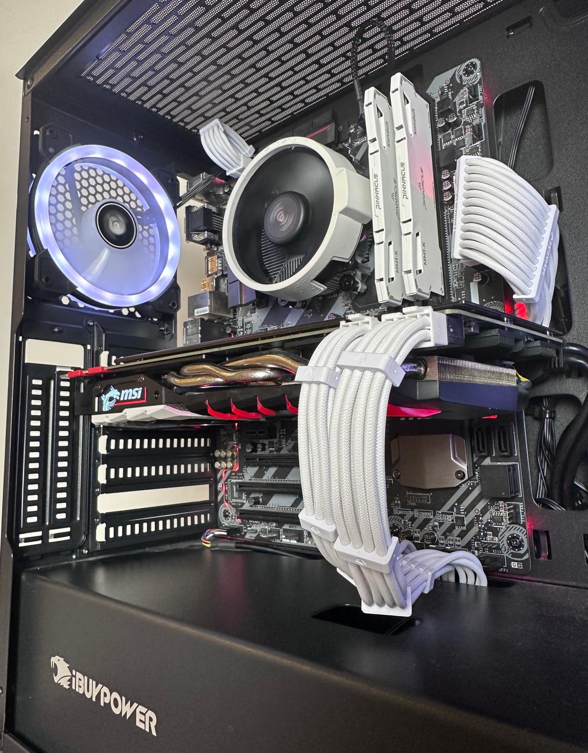 𝘿𝙀𝙋𝙏𝙃 | Ryzen 5 2600, GTX 1070, 16GB RAM, 1.5 TB Storage Black Minimalist Productivity Gaming PC