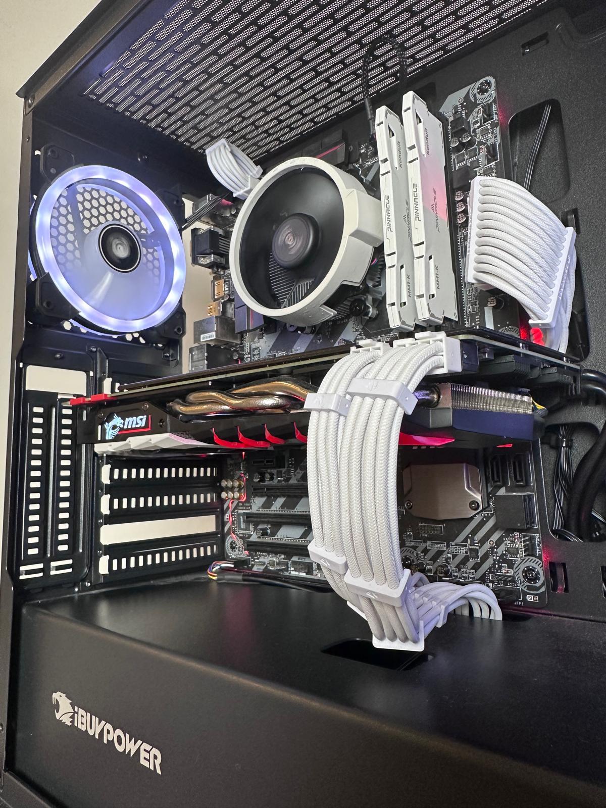 𝘿𝙀𝙋𝙏𝙃 | Ryzen 5 2600, GTX 1070, 16GB RAM, 1.5 TB Storage Black Minimalist Productivity Gaming PC