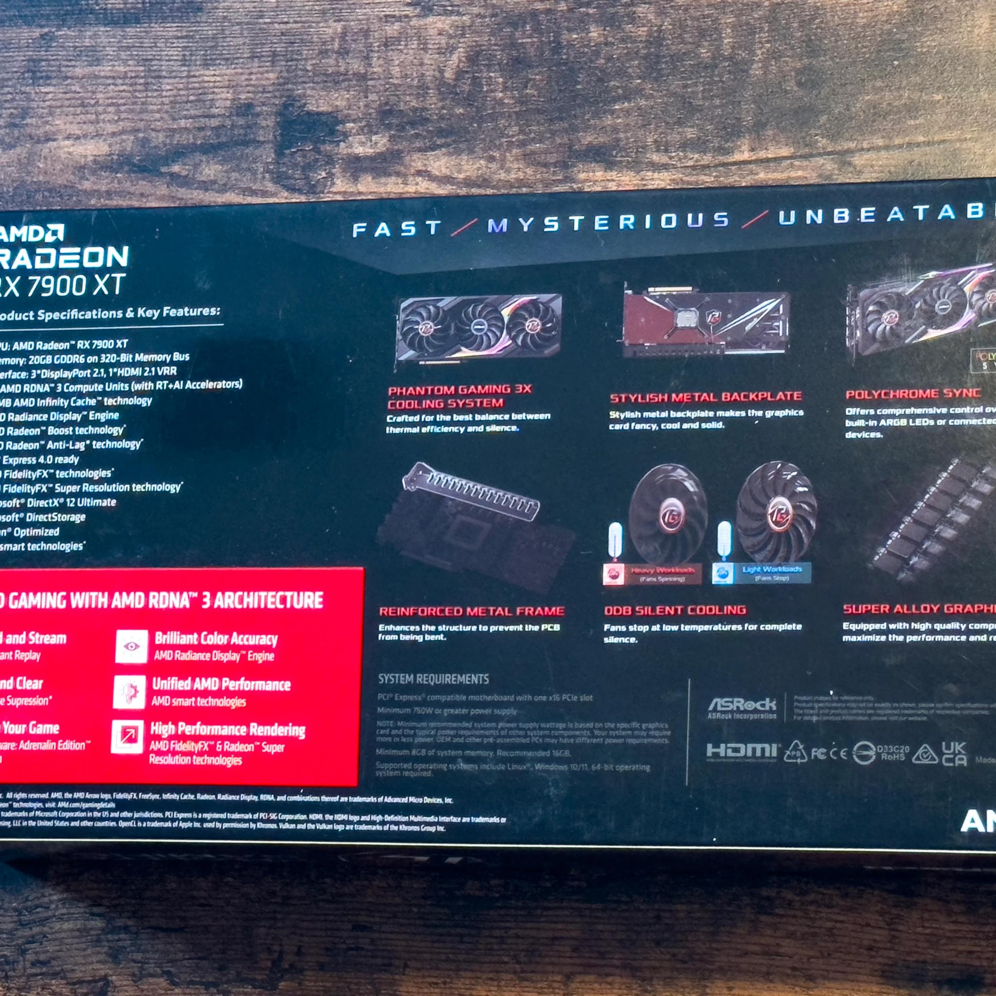 AsRock Radeon RX 7900 XT Phantom Gaming 20GB OC