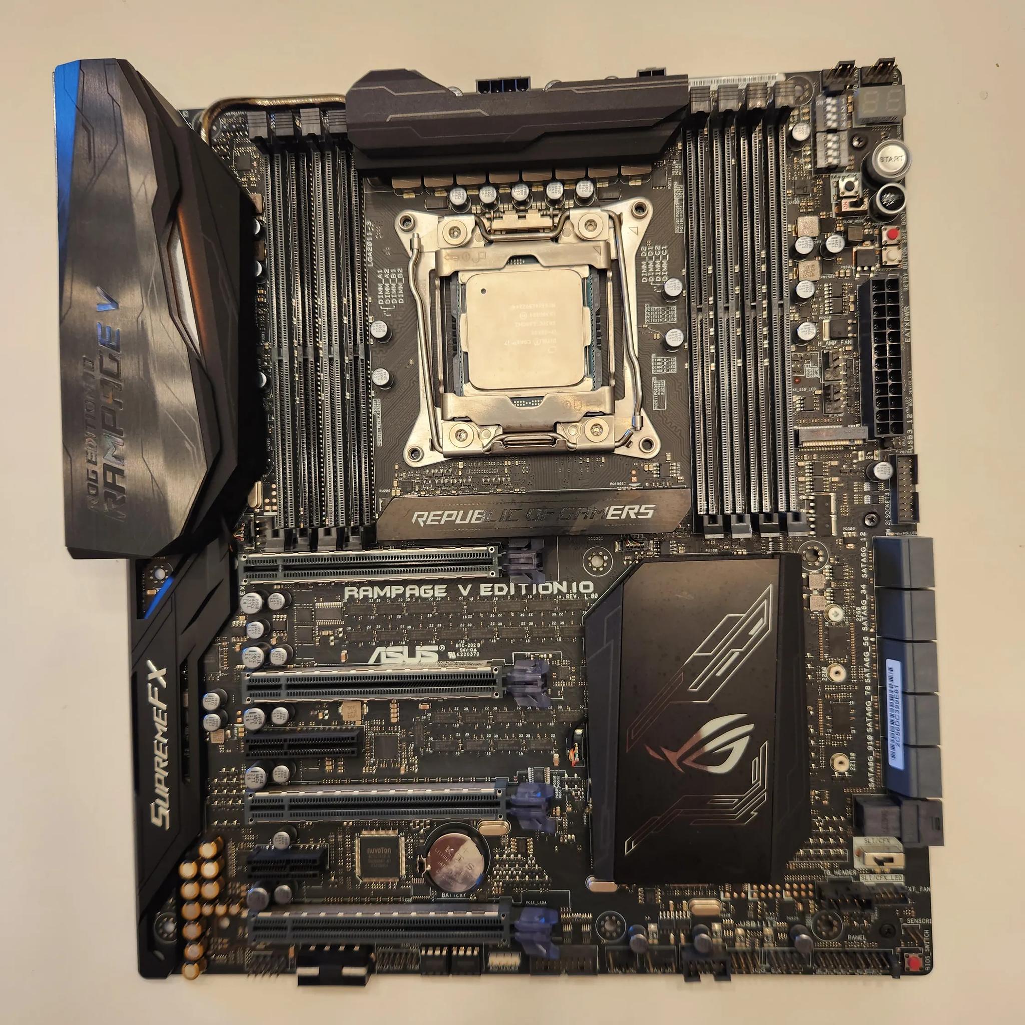 Asus ROG edition 10 rampage V w/ i7 6850k