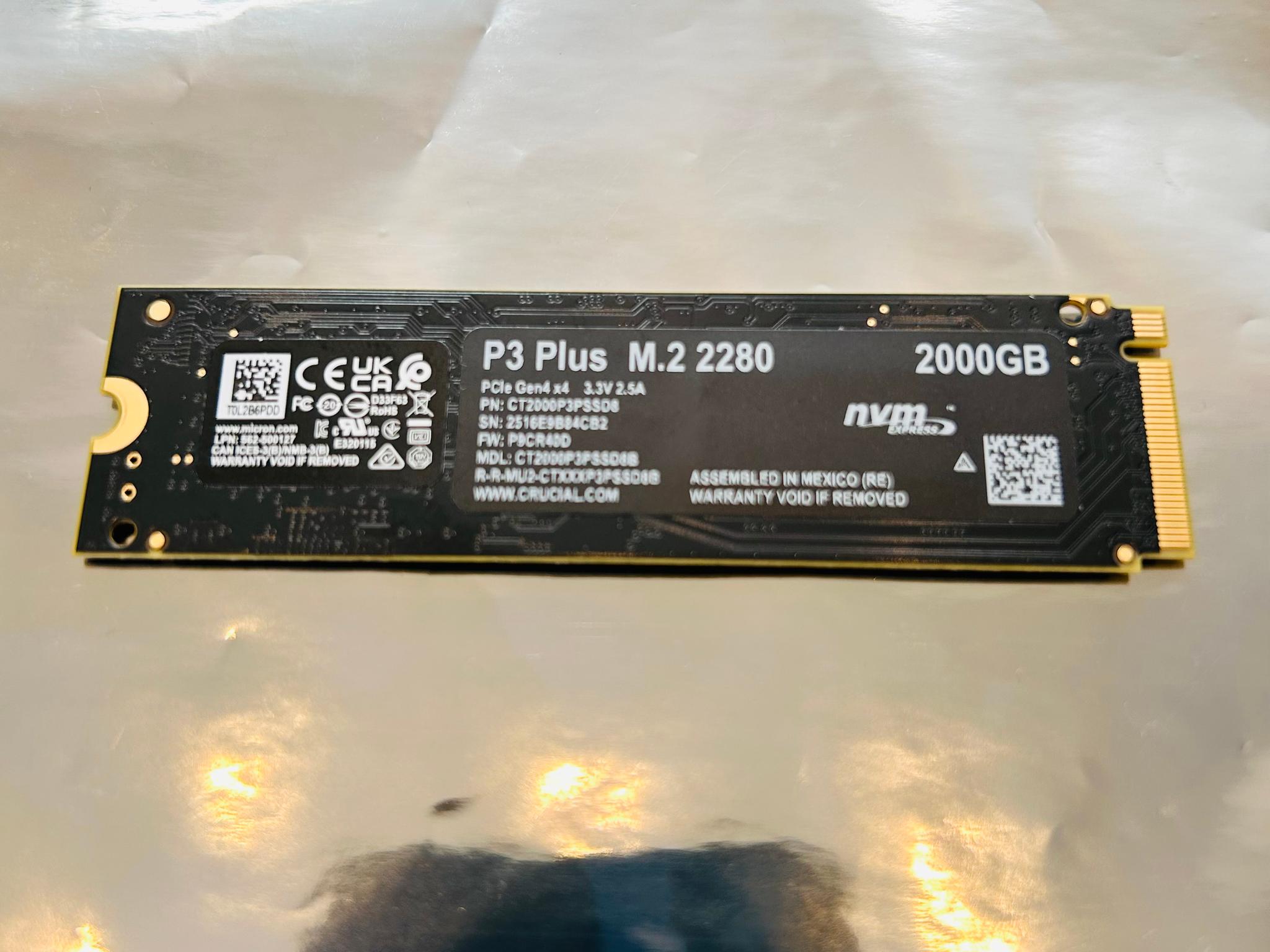 Crucial P3 Plus 2TB Gen4 NVMe