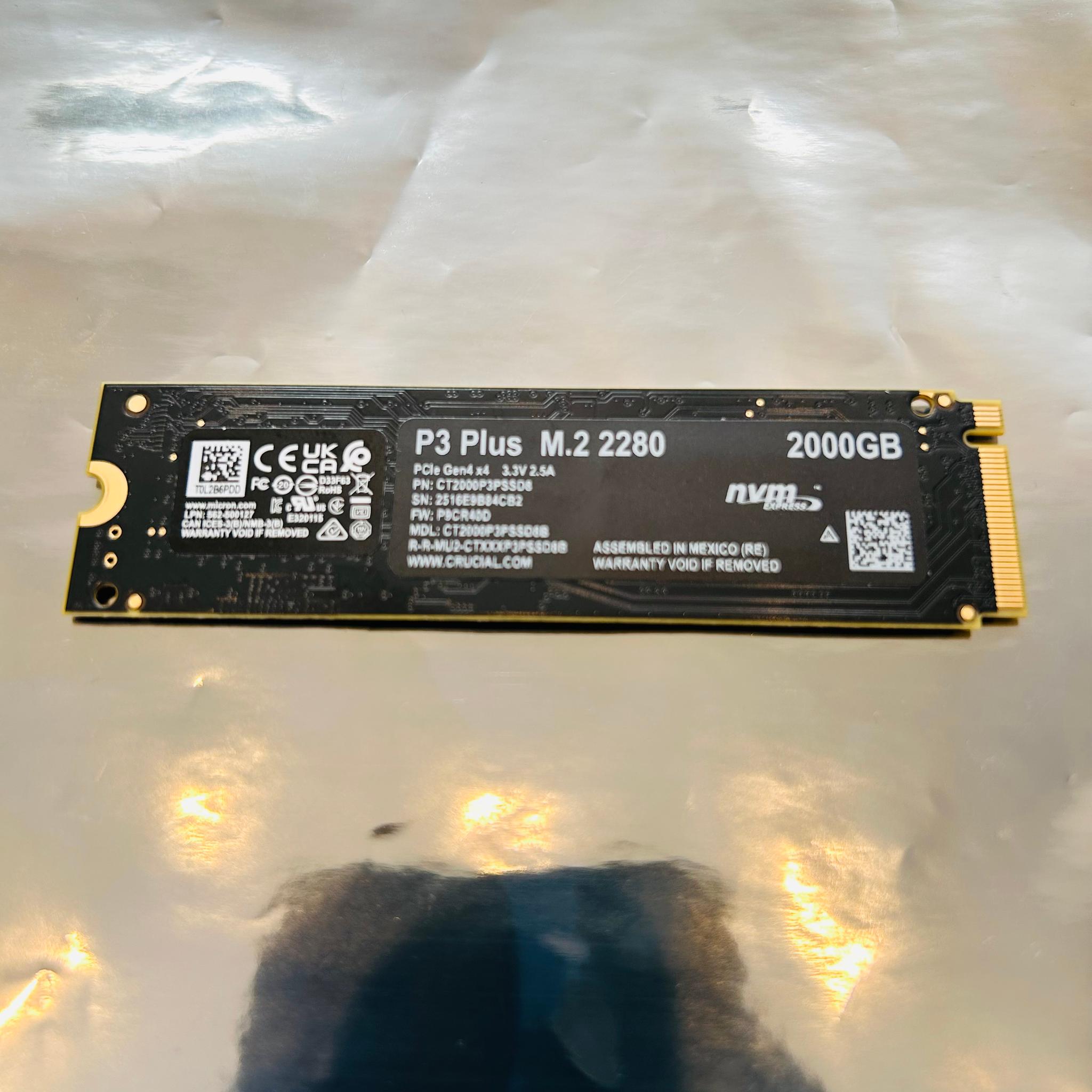 Crucial P3 Plus 2TB Gen4 NVMe