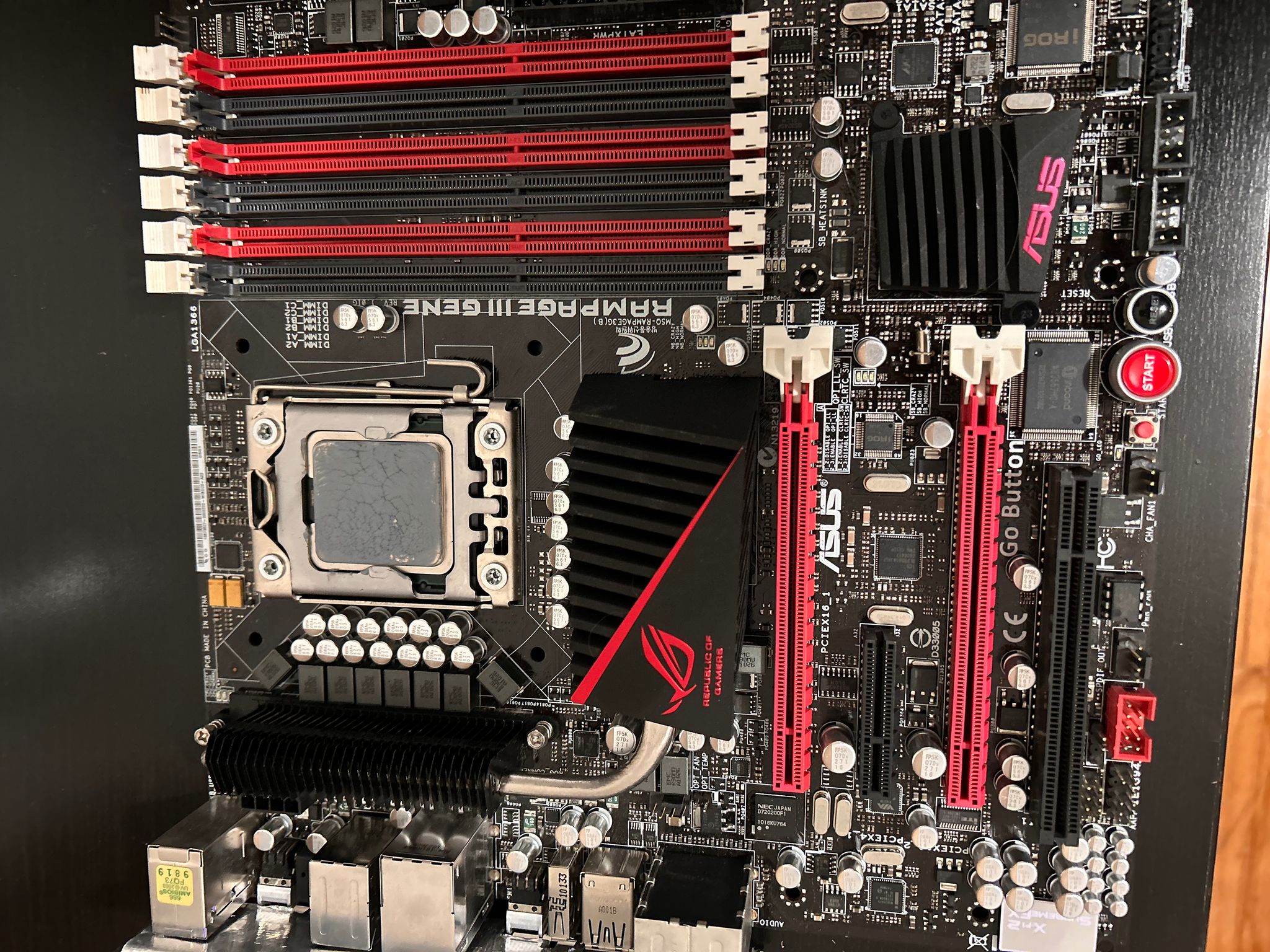 ASUS ROG x58 rampage iii gene motherboard with xeon x5650 cpu legacy gaming pc