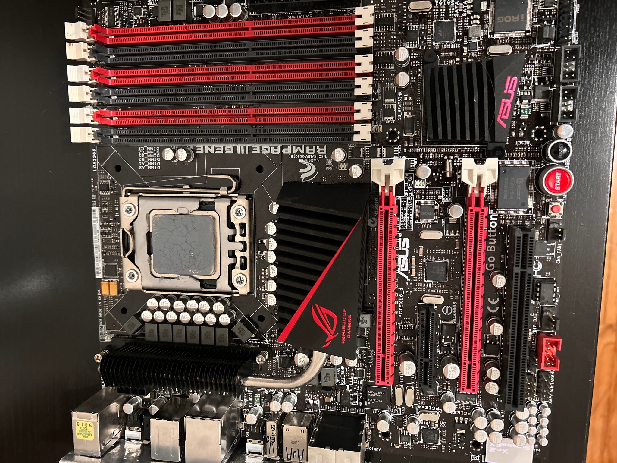 ASUS ROG x58 rampage iii gene motherboard with xeon x5650 cpu legacy gaming pc
