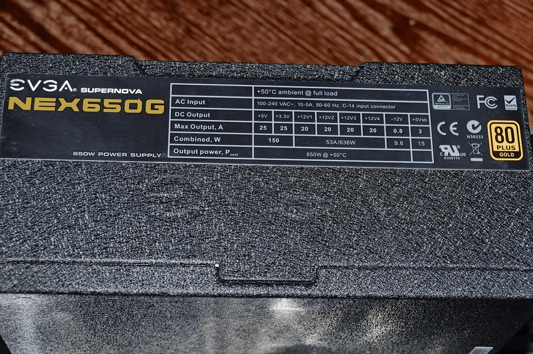 EVGA 650 G Gold Rated Semi Modular