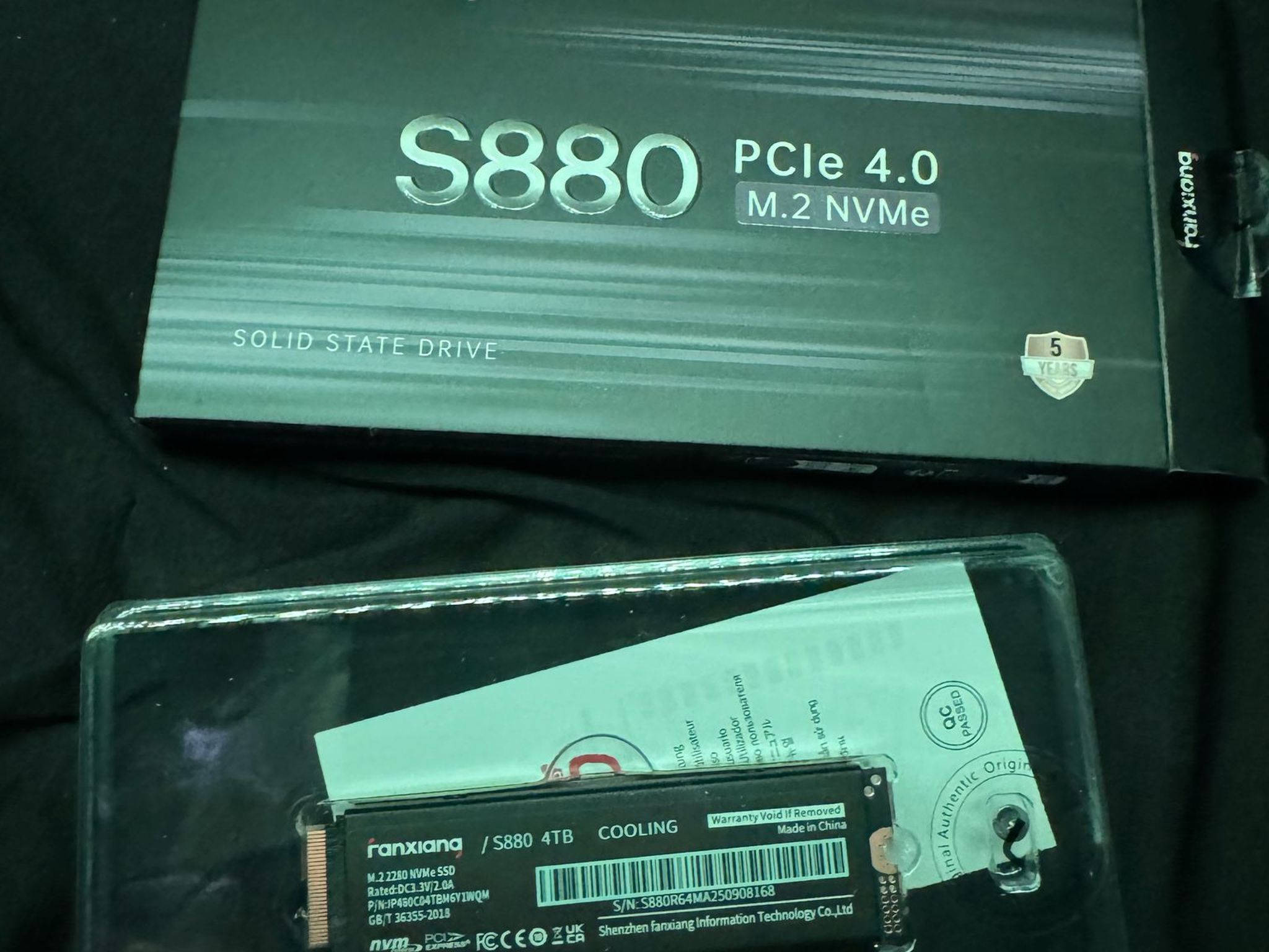 4 TB NVMe Fanxiang PCIe 4.0 M.2 2280 Gaming SSD, Seq. Read Speeds UP to 7300MB/s