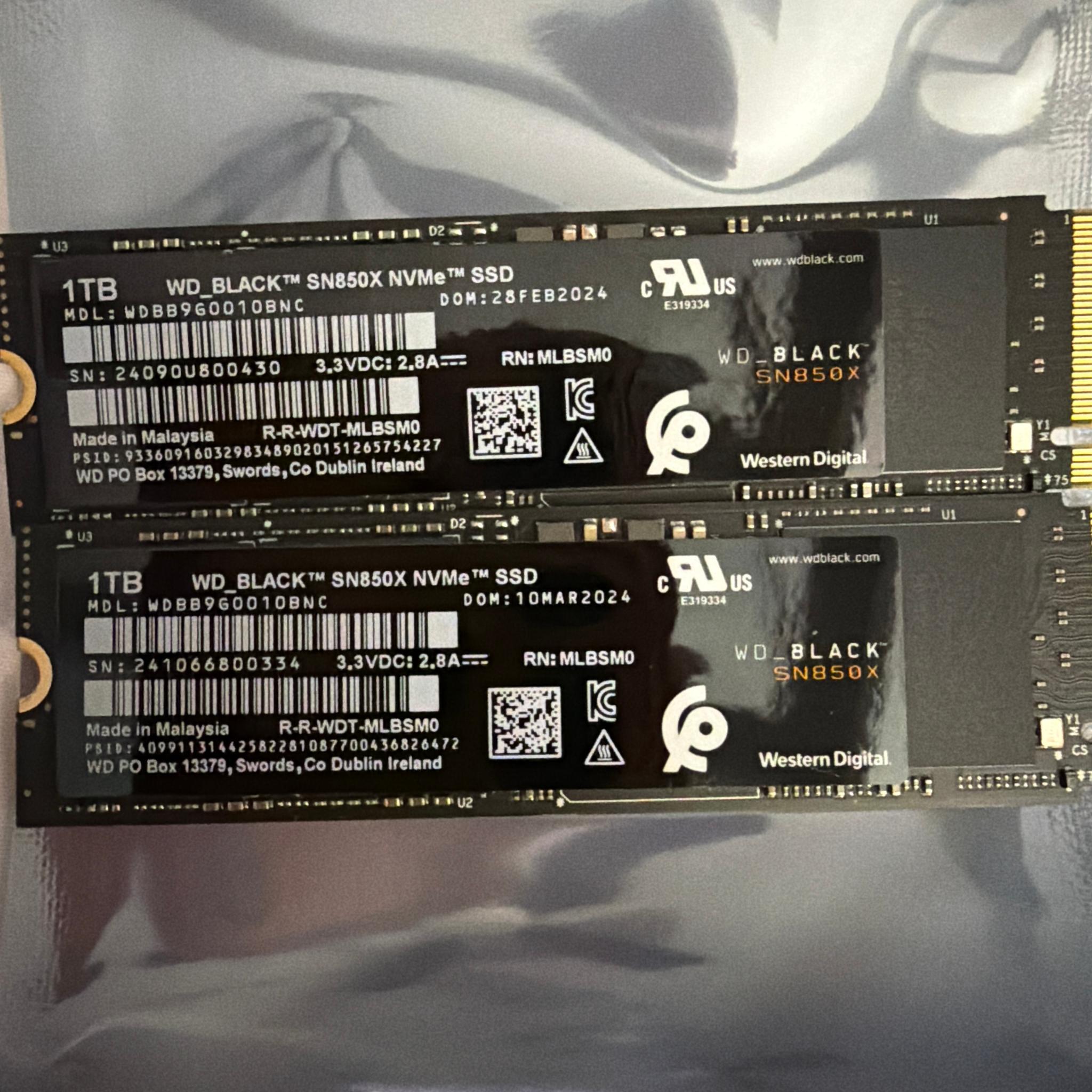 1 x🔥 WD_BLACK SN850X 1TB Gen4 NVMe SSD – FULL DRAM + 3D TLC NAND – HIGH-END GAMING SSD 🔥