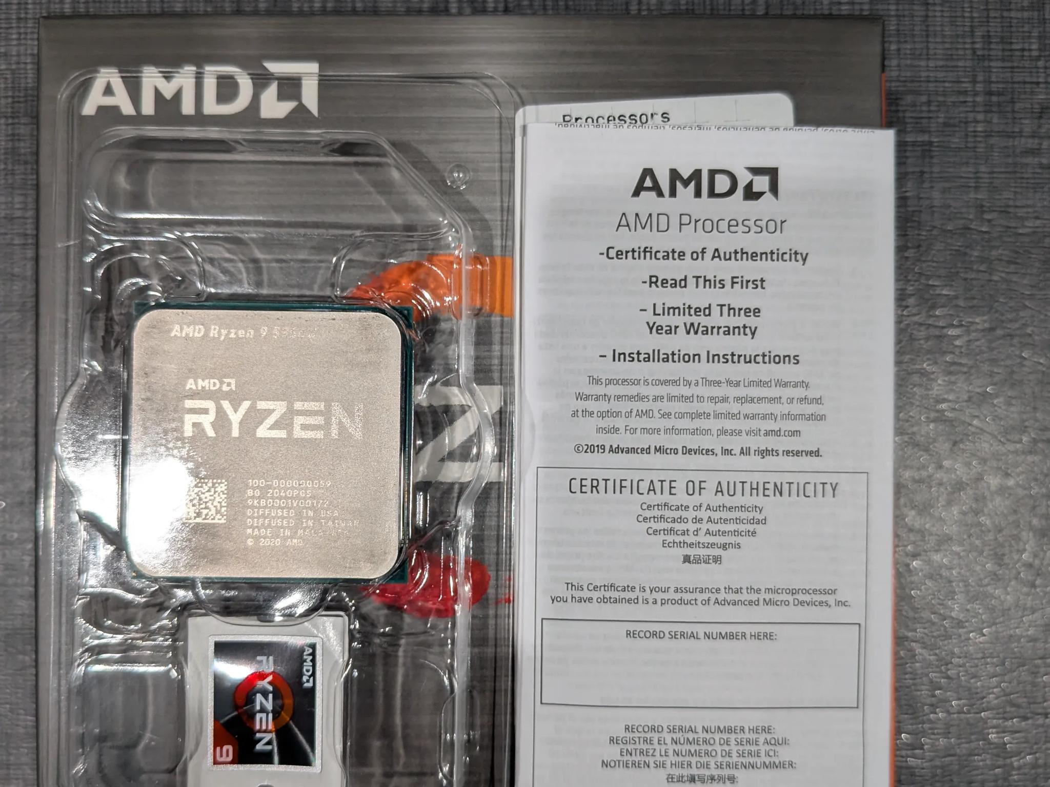 AMD Ryzen 9 5950X 16-Core CPU - Used, In Original Box