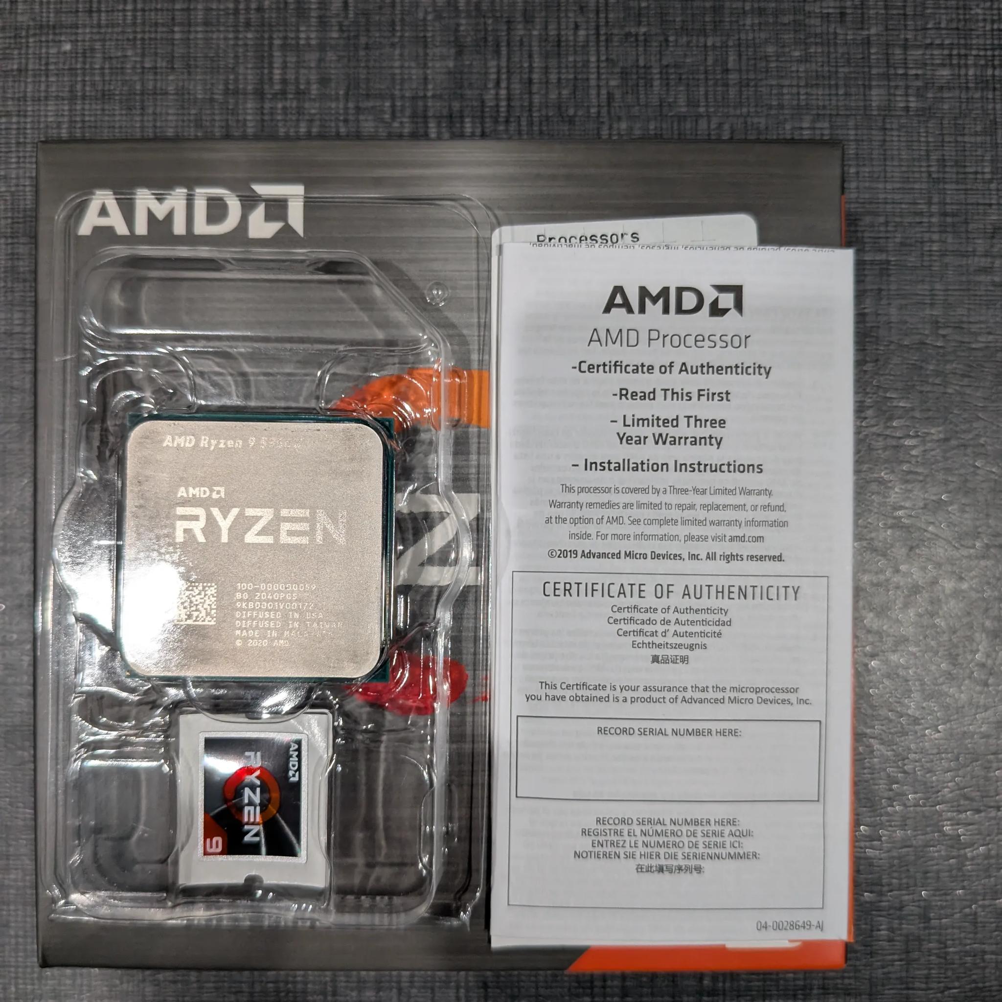 AMD Ryzen 9 5950X 16-Core CPU - Used, In Original Box
