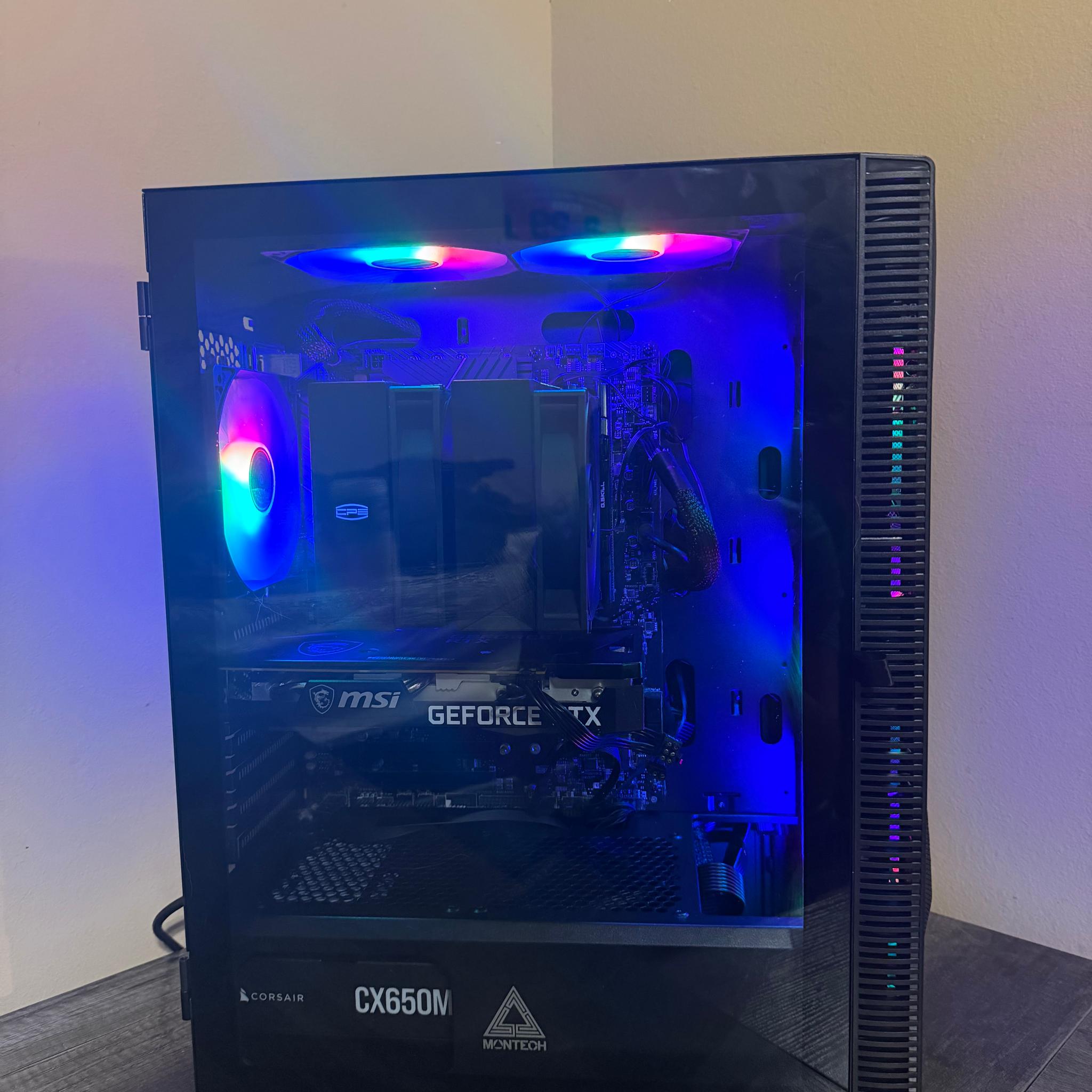 Custom Built Gaming PC, RTX 3060, Intel I5 12400, 32GB DDR4, 650w PSU, 2TB SSD