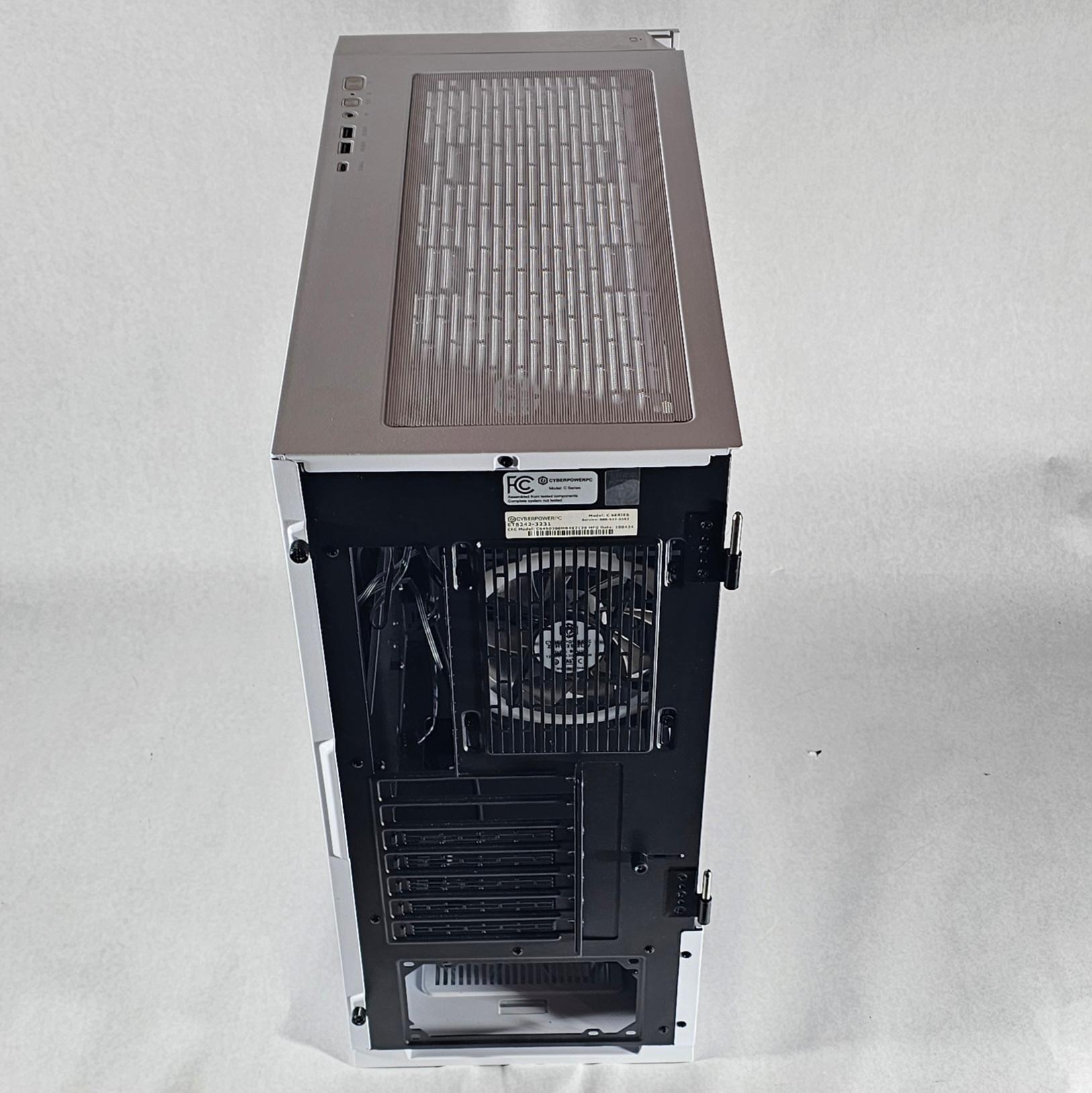 White CyberPower RGB PC Case w\ 4 RGB Fans