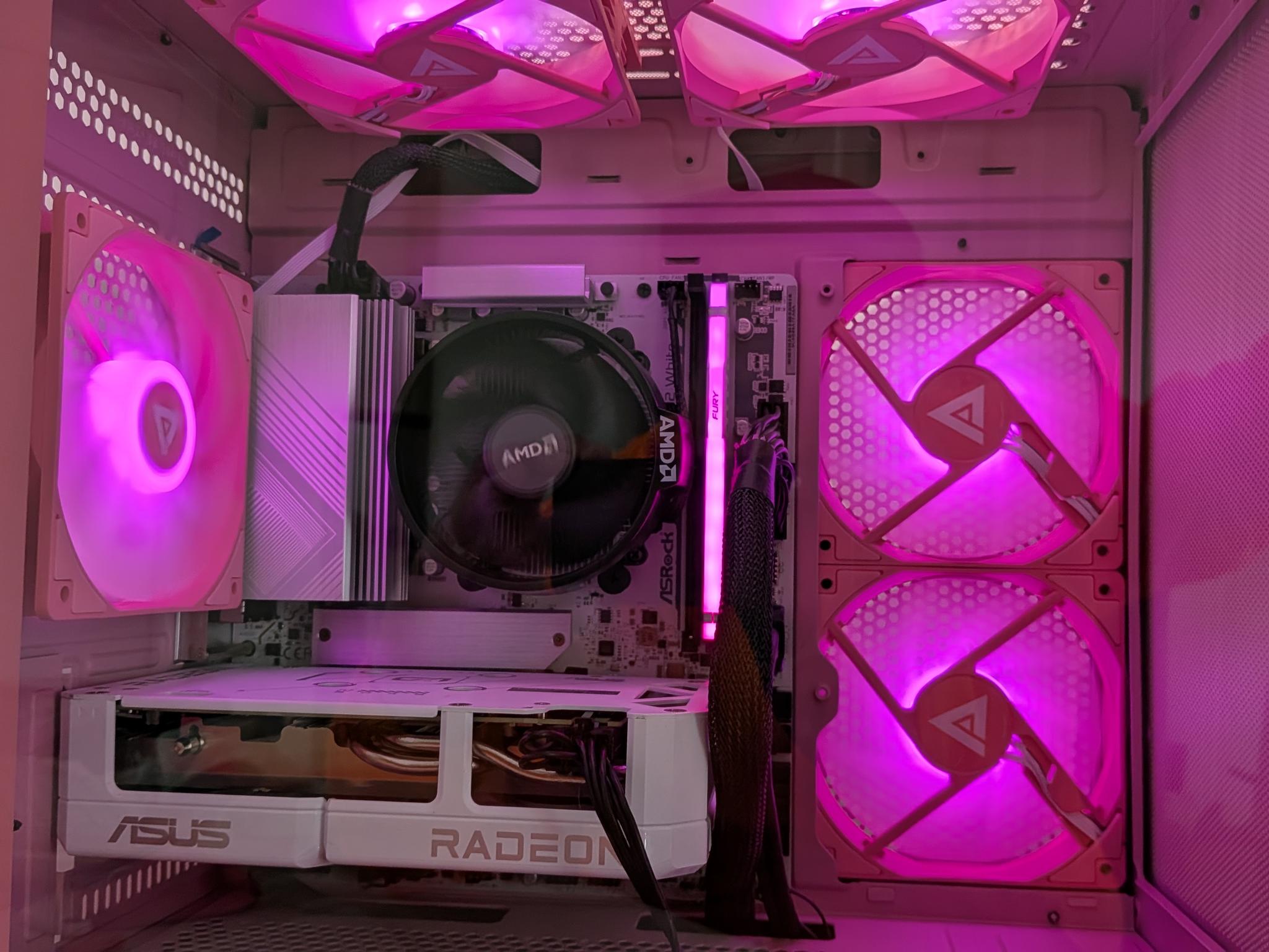 Brand New Build ALL AMD AM5 Custom Gaming PC Pink RGB