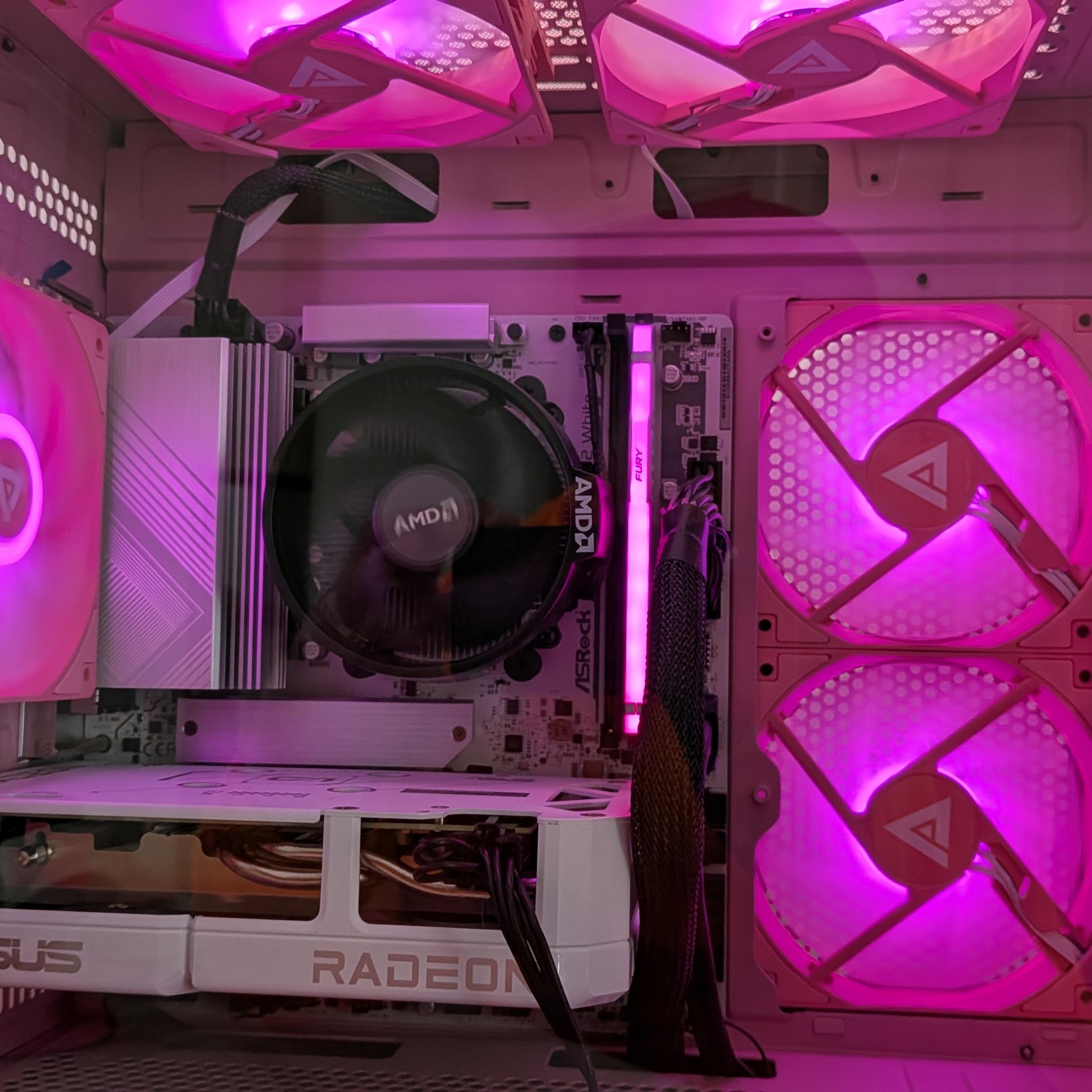Brand New Build ALL AMD AM5 Custom Gaming PC Pink RGB