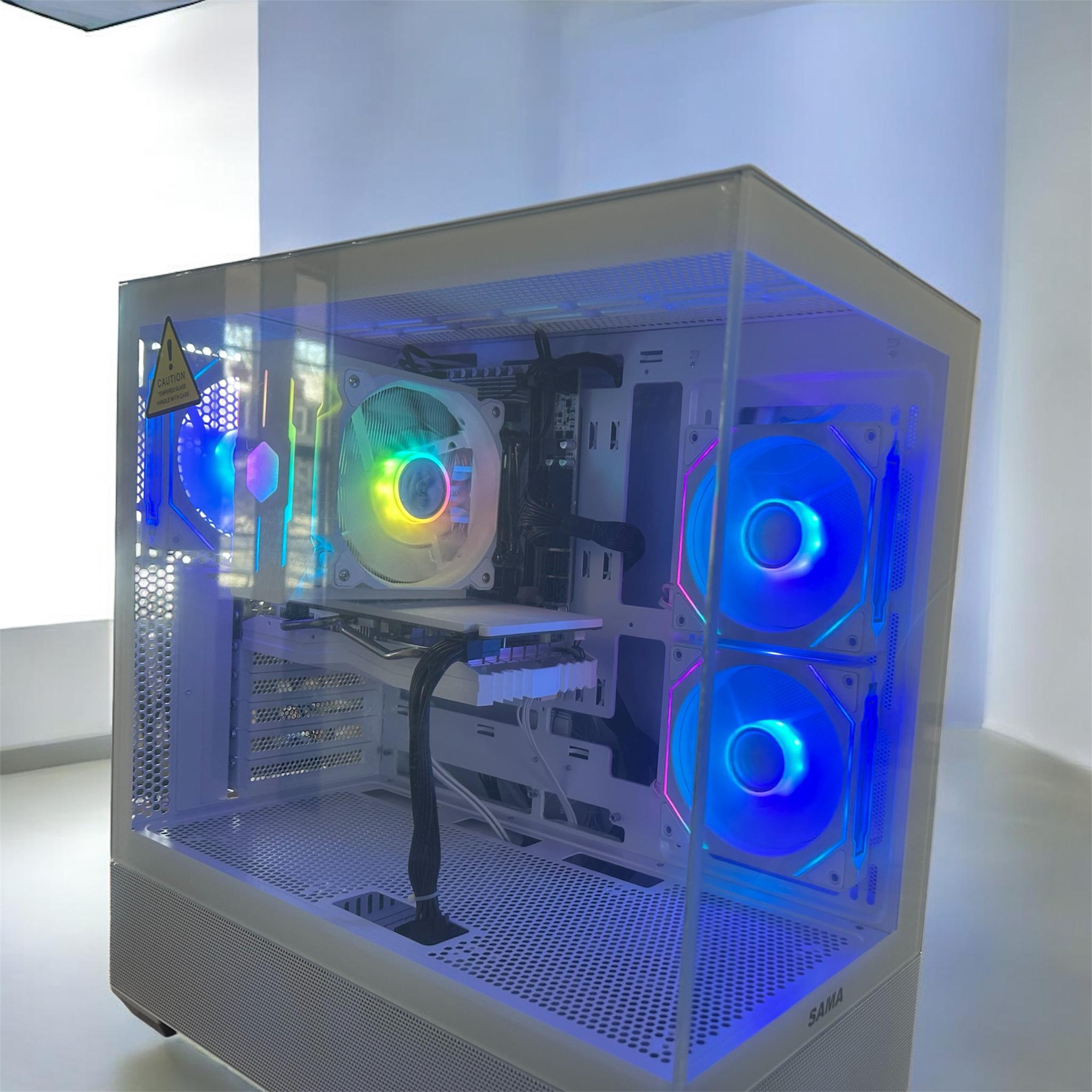 White gaming PC for beginners.
