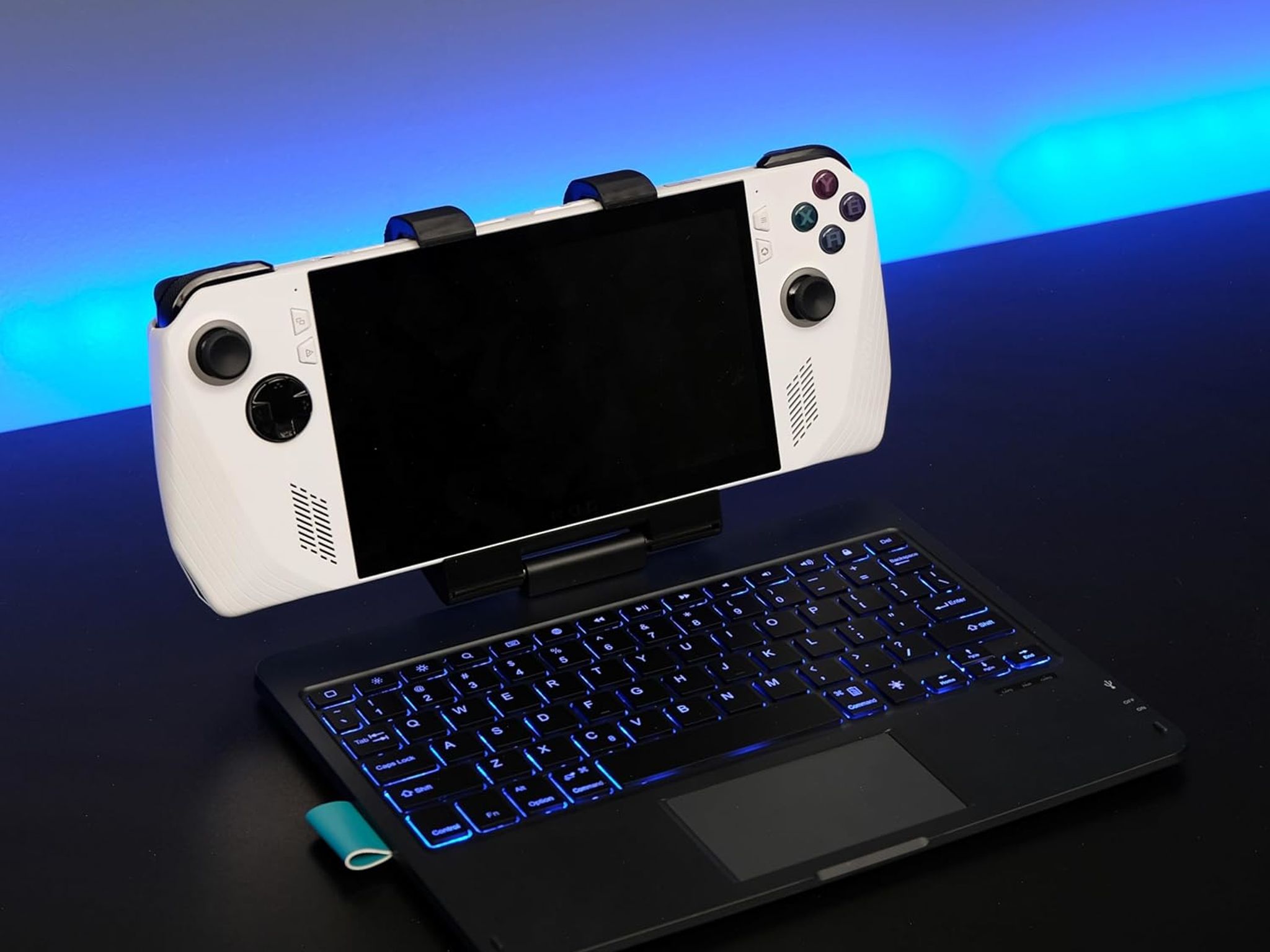 Invensic DeckTop - Steam Deck Keyboard and Bluetooth Trackpad Mouse with Multicolor LED