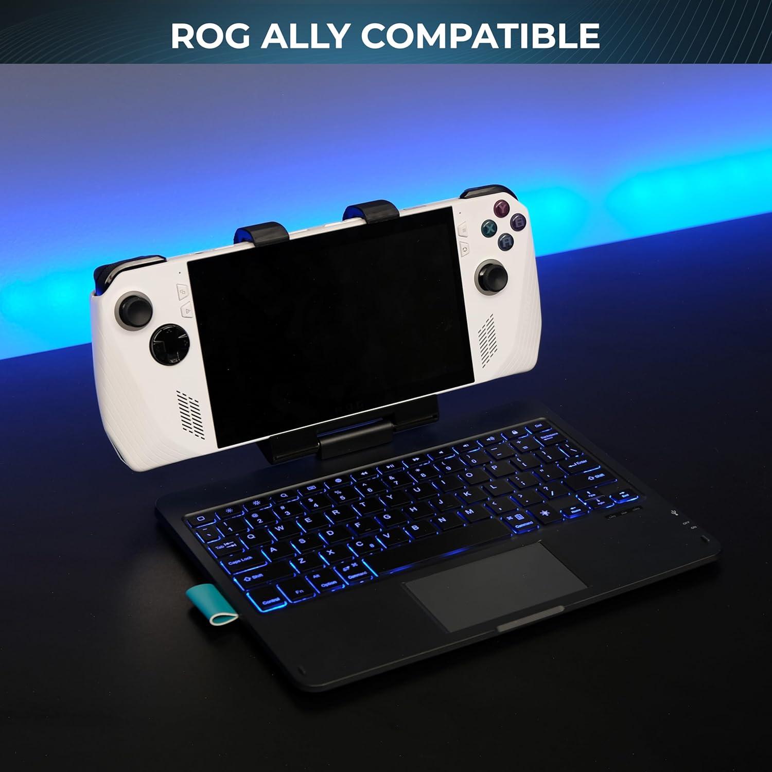 Invensic DeckTop - Steam Deck Keyboard and Bluetooth Trackpad Mouse with Multicolor LED