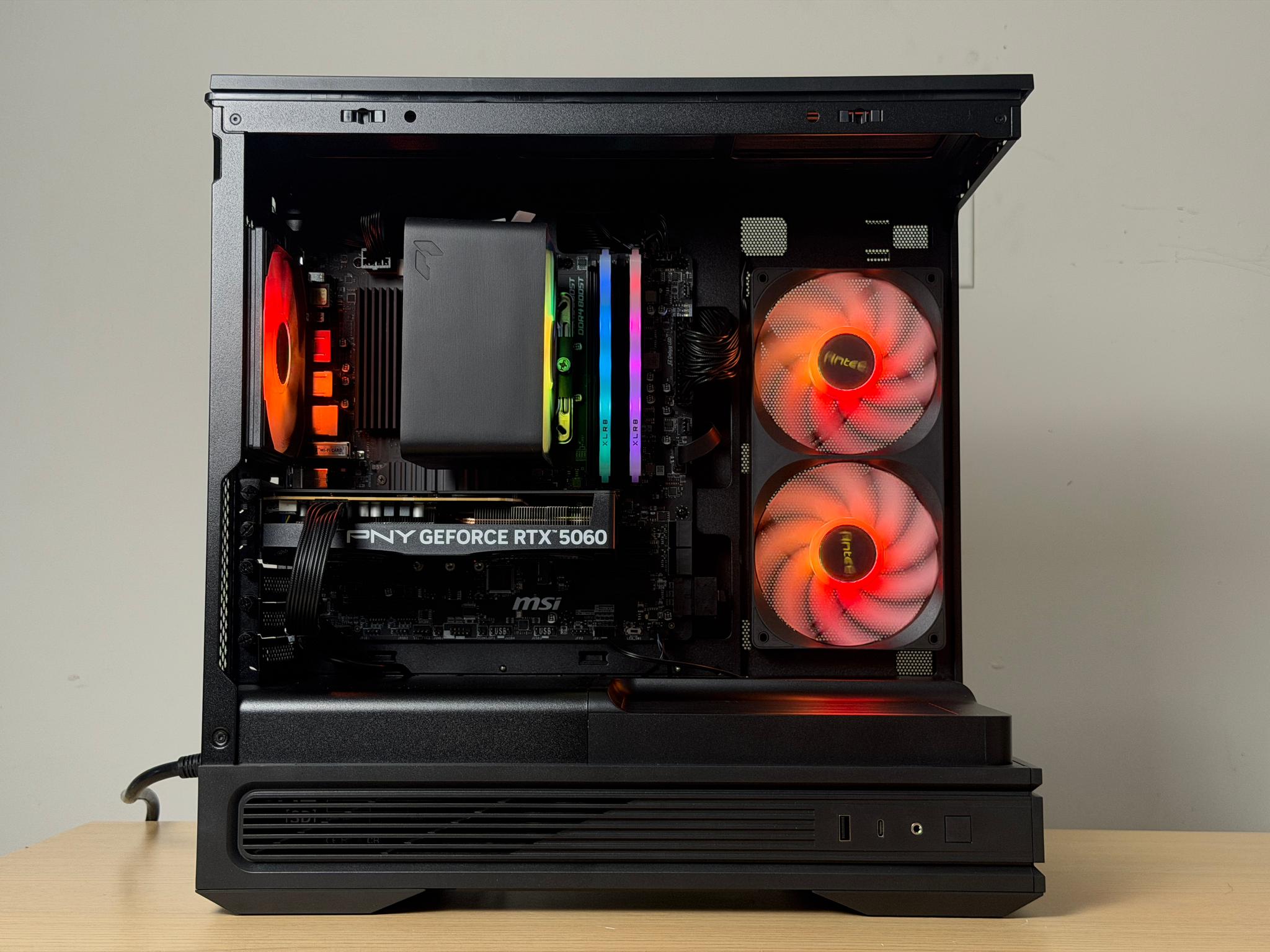🖤♠️ Black Gaming PC ♠️🖤 RTX 5060 | Ryzen 5 5500 | 16gb RGB RAM | 1TB SSD - WiFi, BlueTooth