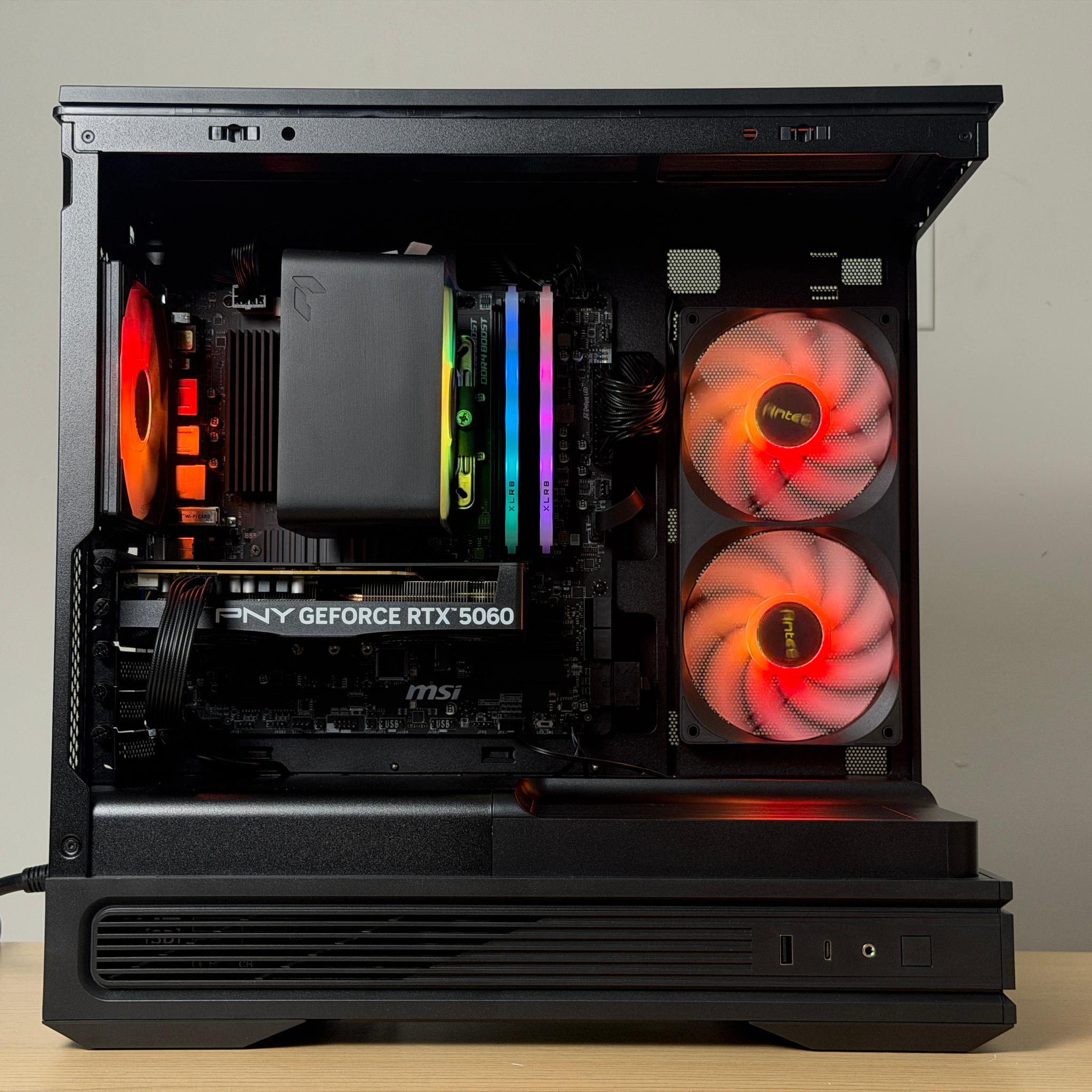 🖤♠️ Black Gaming PC ♠️🖤 RTX 5060 | Ryzen 5 5500 | 16gb RGB RAM | 1TB SSD - WiFi, BlueTooth