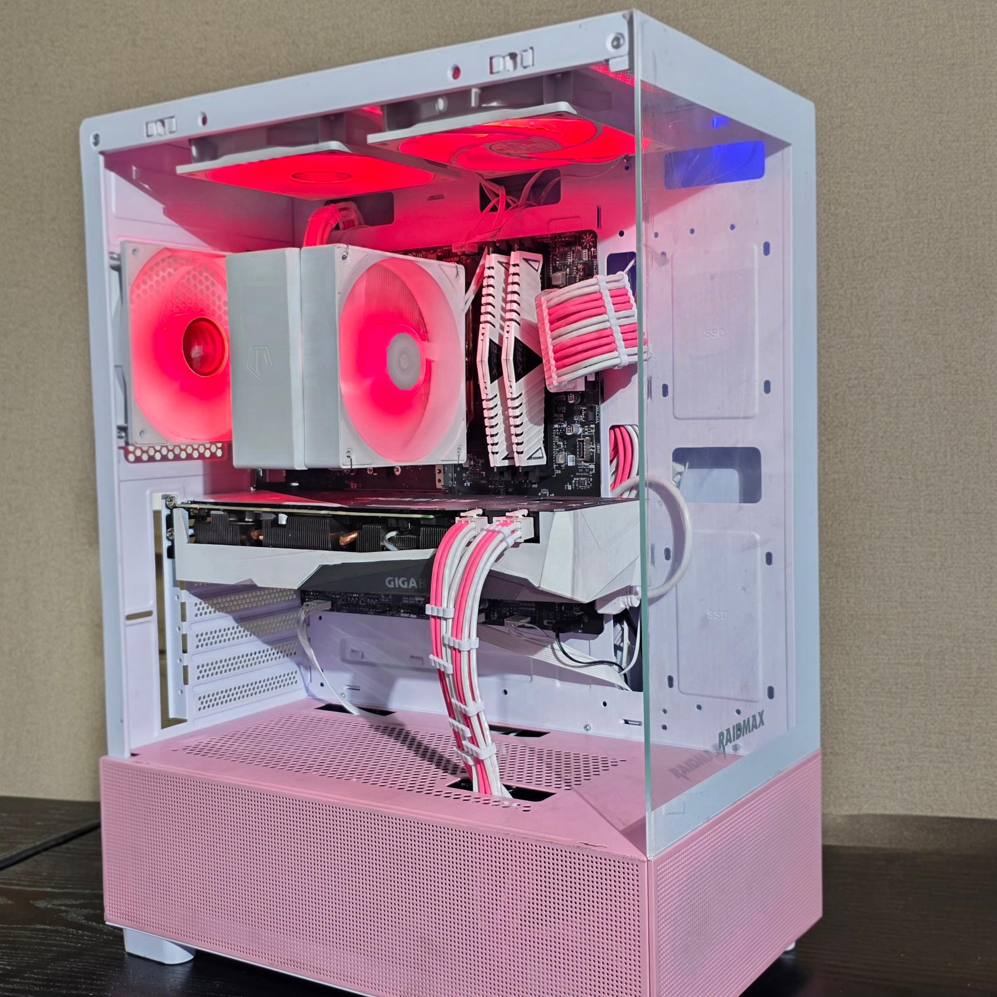 🌸🔥 **Pink/White Gaming PC – RTX 3070 | Ryzen 5 5500 | ARGB Build** 🔥🌸