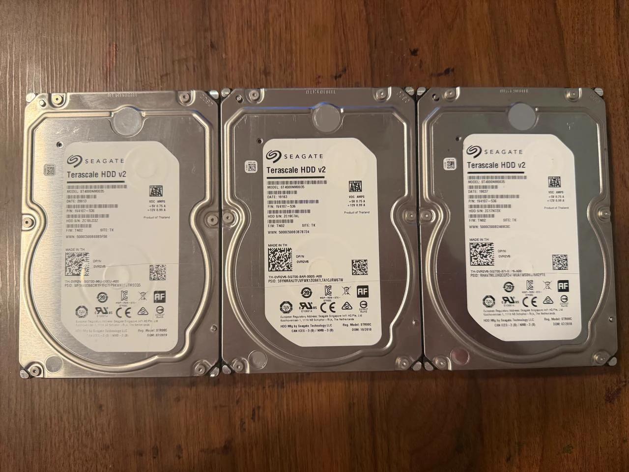 Seagate 4TB SATA HDDs — IronWolf + Enterprise