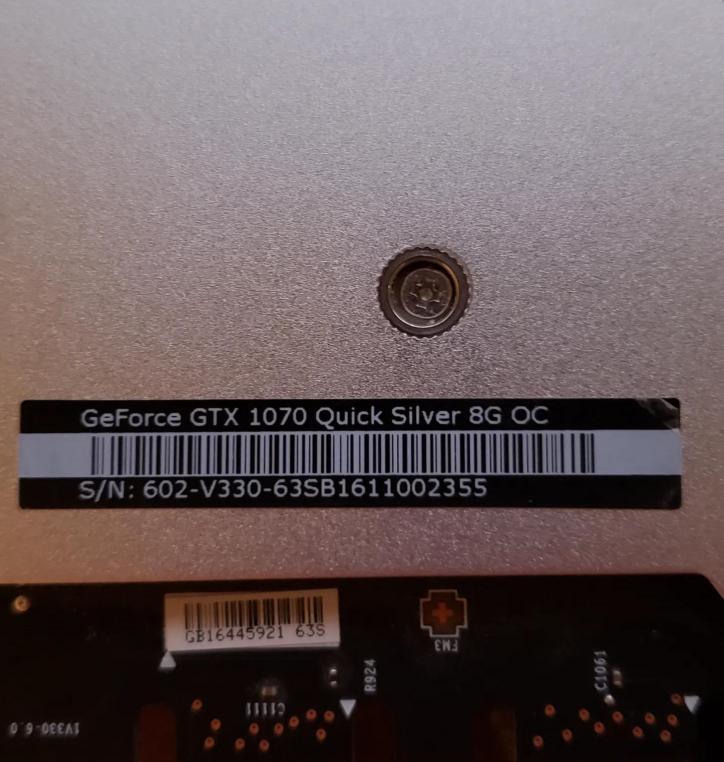 MSi GTX 1070 Quick Silver Edition