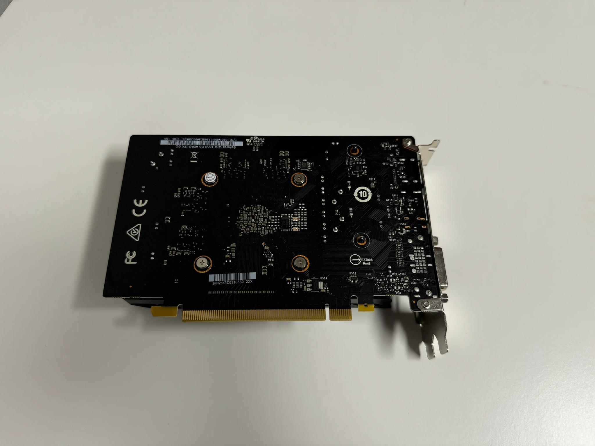 MSI GTX 1650 D6 AERO ITX OC GeForce Graphics Card 4GB GDDR6