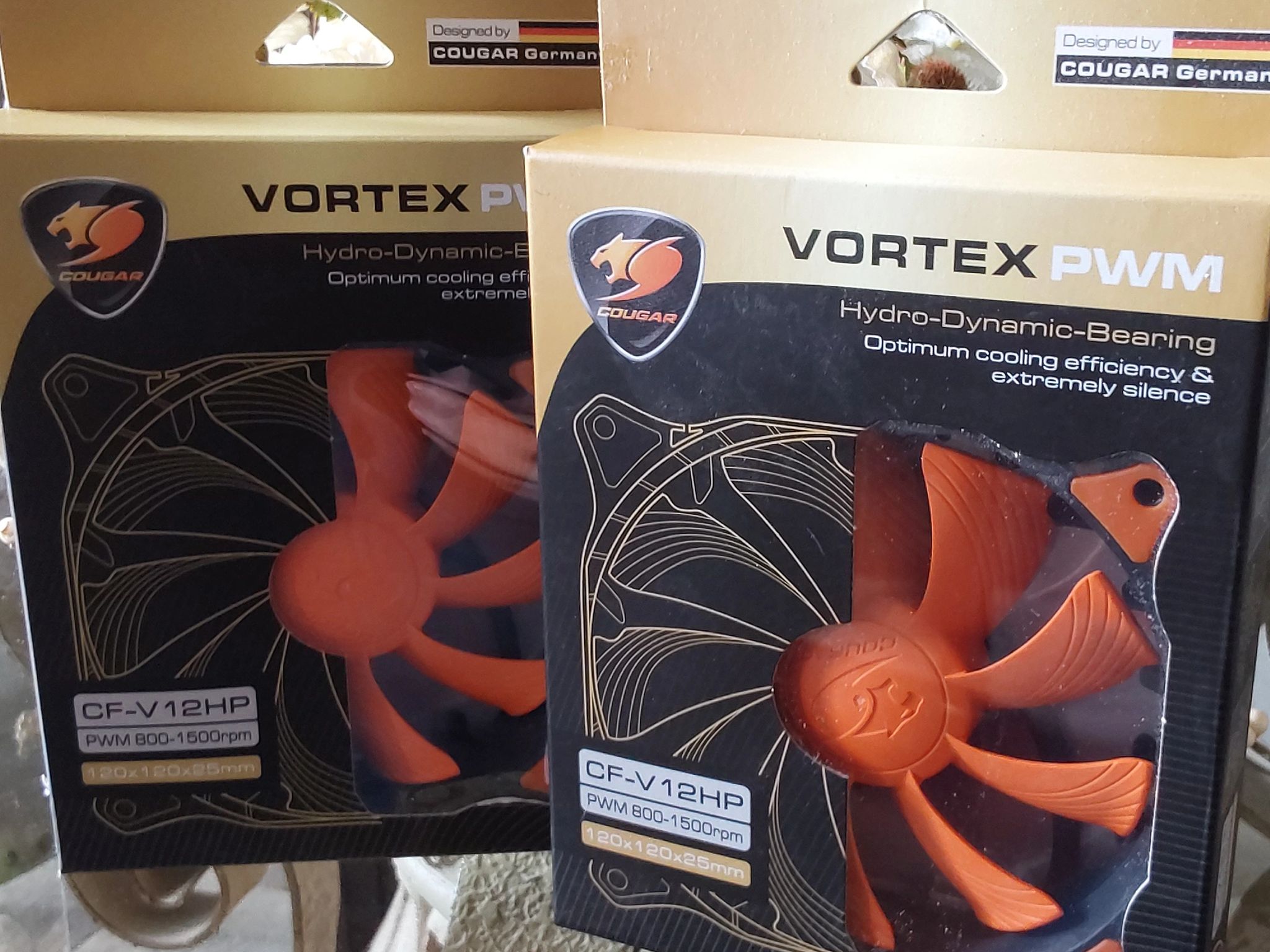 NEW Cougar CF-V12HP 120MM Vortex PWM Computer Fans (1 Pair)