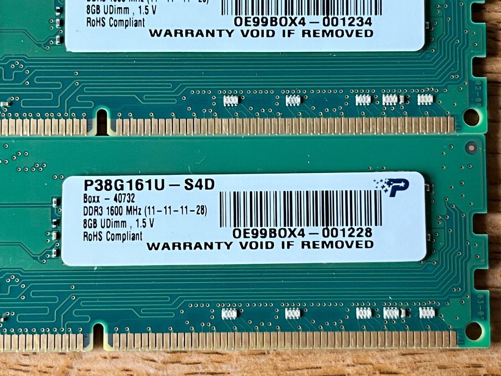 Kit of 2 Samsung 8GB 2Rx8 M378B1G73DBO-CKO Desktop Memory Ram