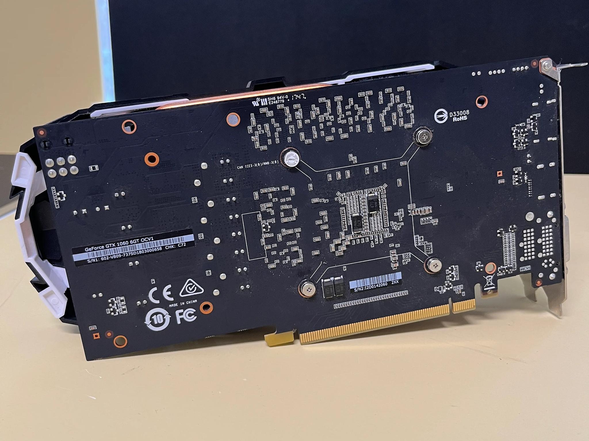 MSI GTX 1060 6GT OC V1 Gaming