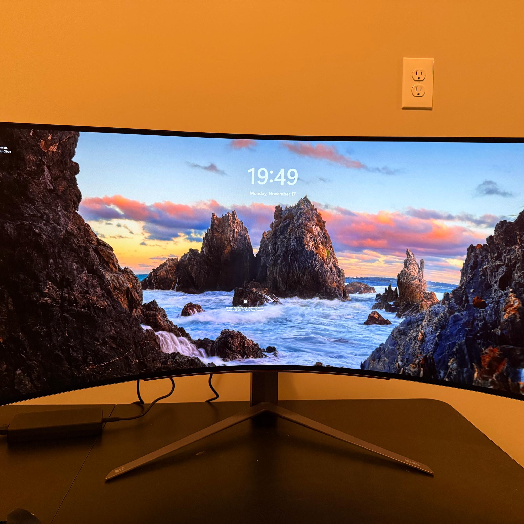 45GR95QE LG UltraGear™ 45 Inch OLED Curved Gaming Monitor WQHD 1440P with 240Hz 0.03ms Response Time