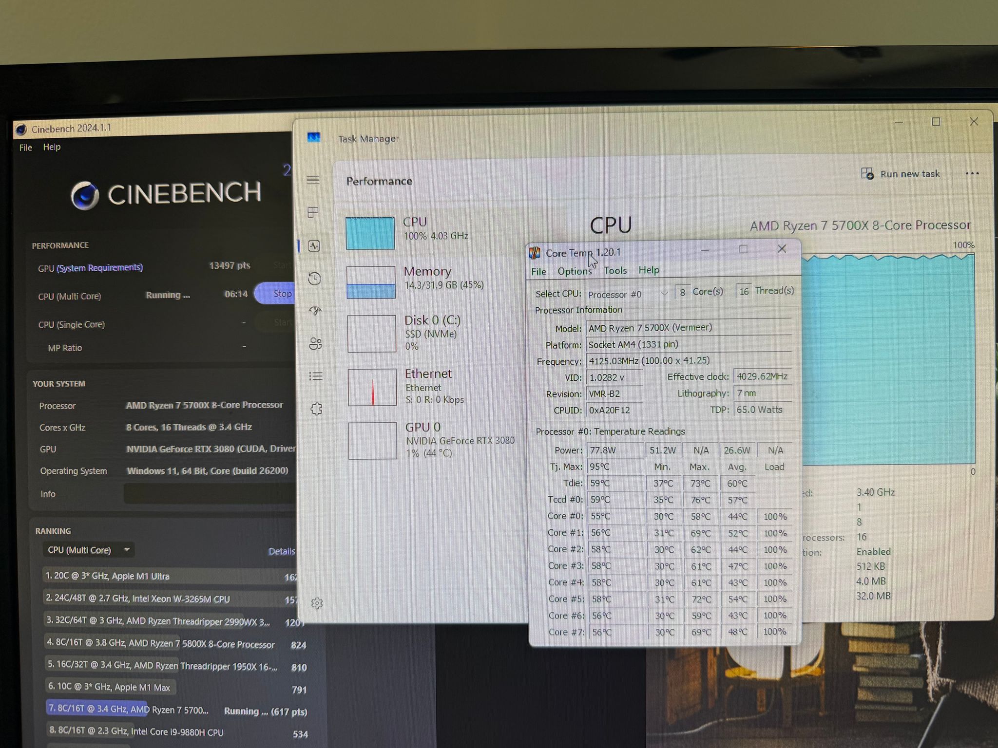 Gaming PC | RTX 3080 | RYZEN 7 5700X | 32GB DDR4 | 1TB SSD | WIFI & BT | WINDOWS 11