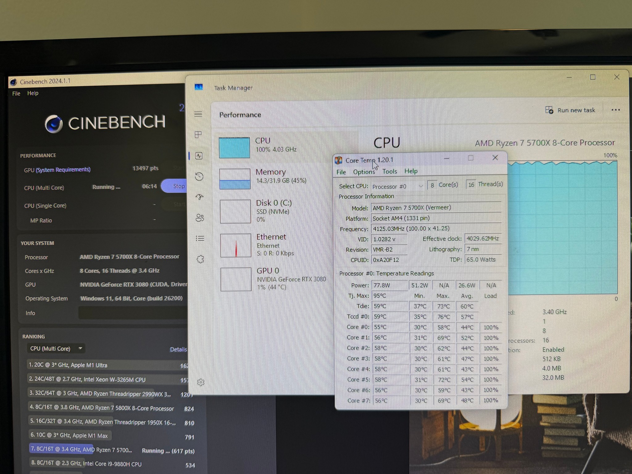 Gaming PC | RTX 3080 | RYZEN 7 5700X | 32GB DDR4 | 1TB SSD | WIFI & BT | WINDOWS 11
