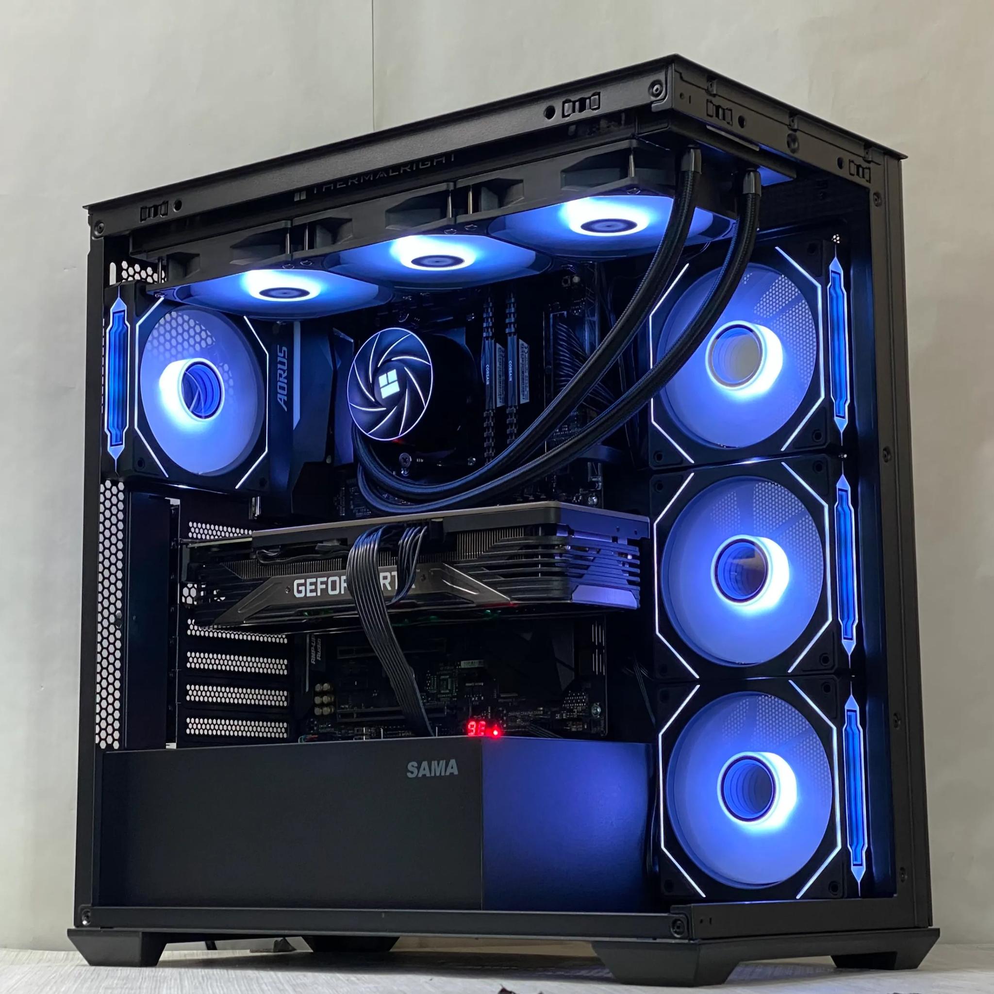 RTX 3080, Ryzen 7 5700X, 32GB DDR4, 1TB NVMe SSD, WiFi - Liquid Cooled Gaming PC