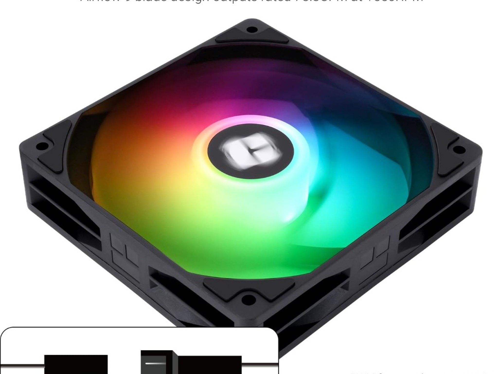 Thermalright CPU Air Fans Black Frame With RGB Blades (3)